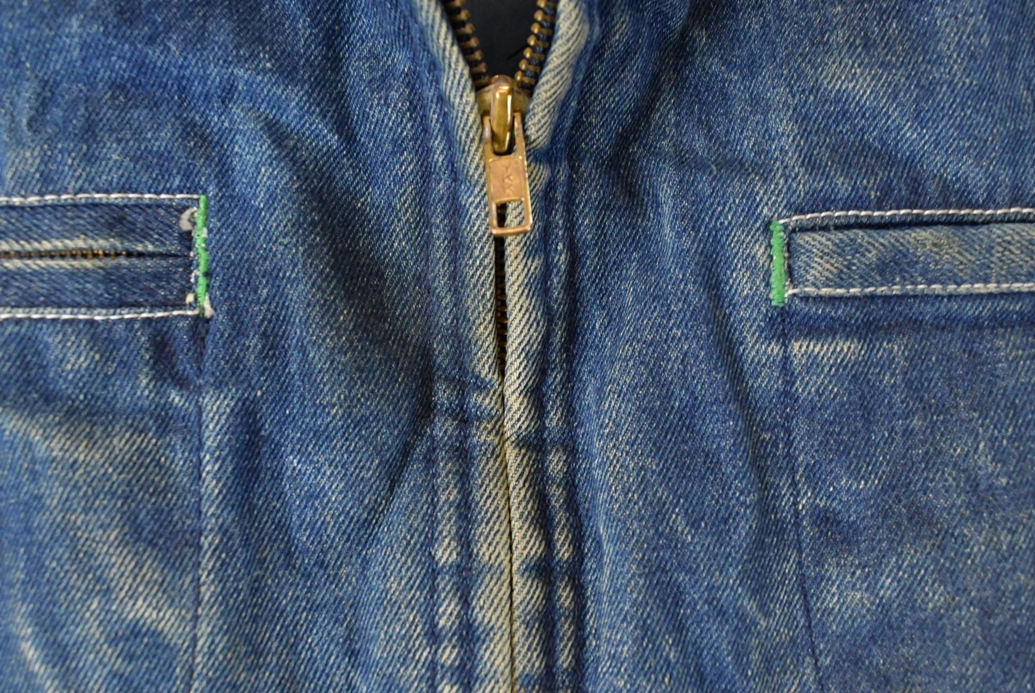 Vintage 1980s Osh Kosh B'Gosh Denim Full Zip Work Jacket Men's L - Image 4