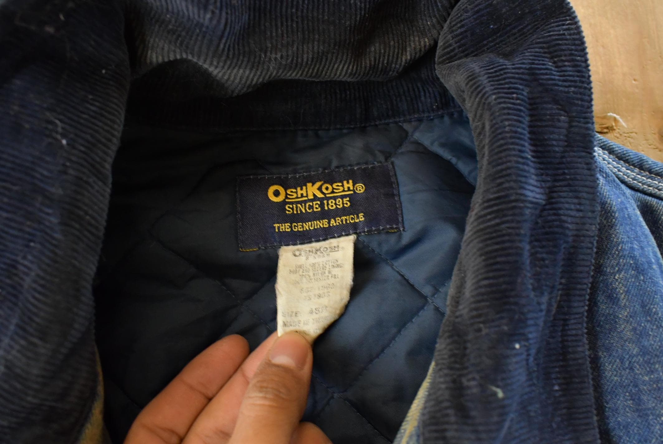 Vintage 1980s Osh Kosh B'Gosh Denim Full Zip Work Jacket Men's L - Image 5