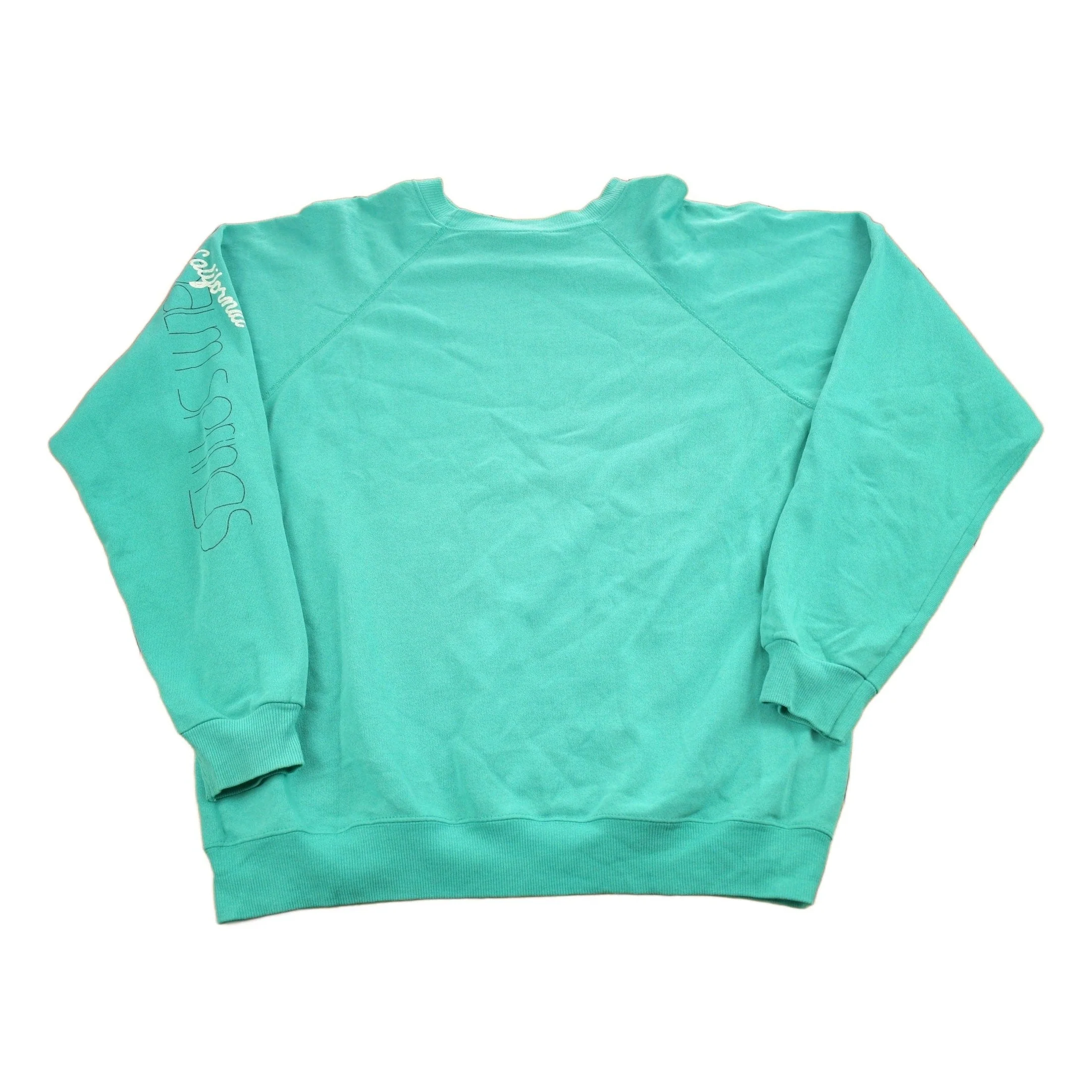 Vintage 1980s Palm Springs California Raglan Crewneck SweatshirtMen's Medium - Image 2