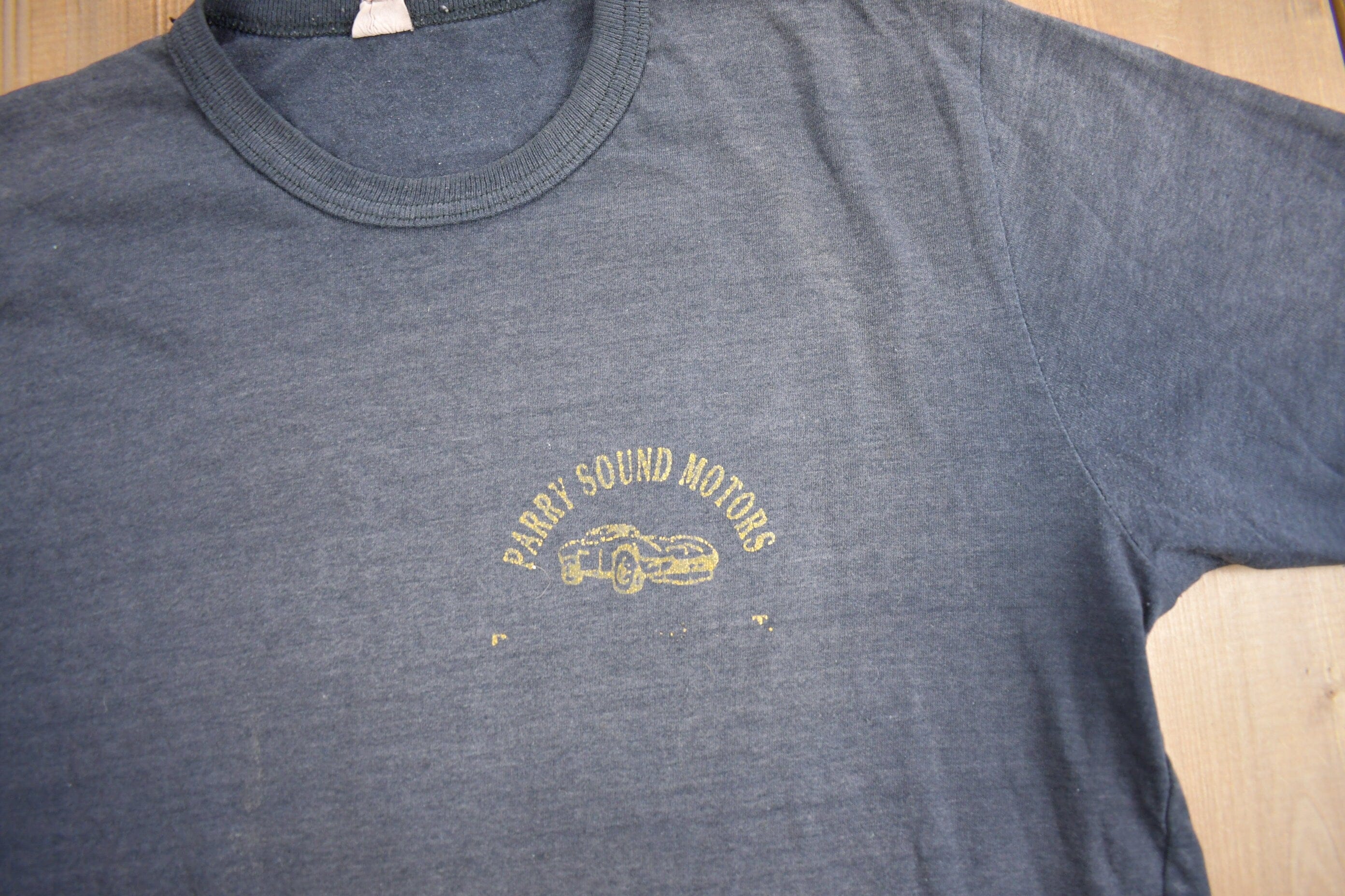 Vintage 1980s Parry Sound Motors Ringer T Shirt Men's Large - Image 3