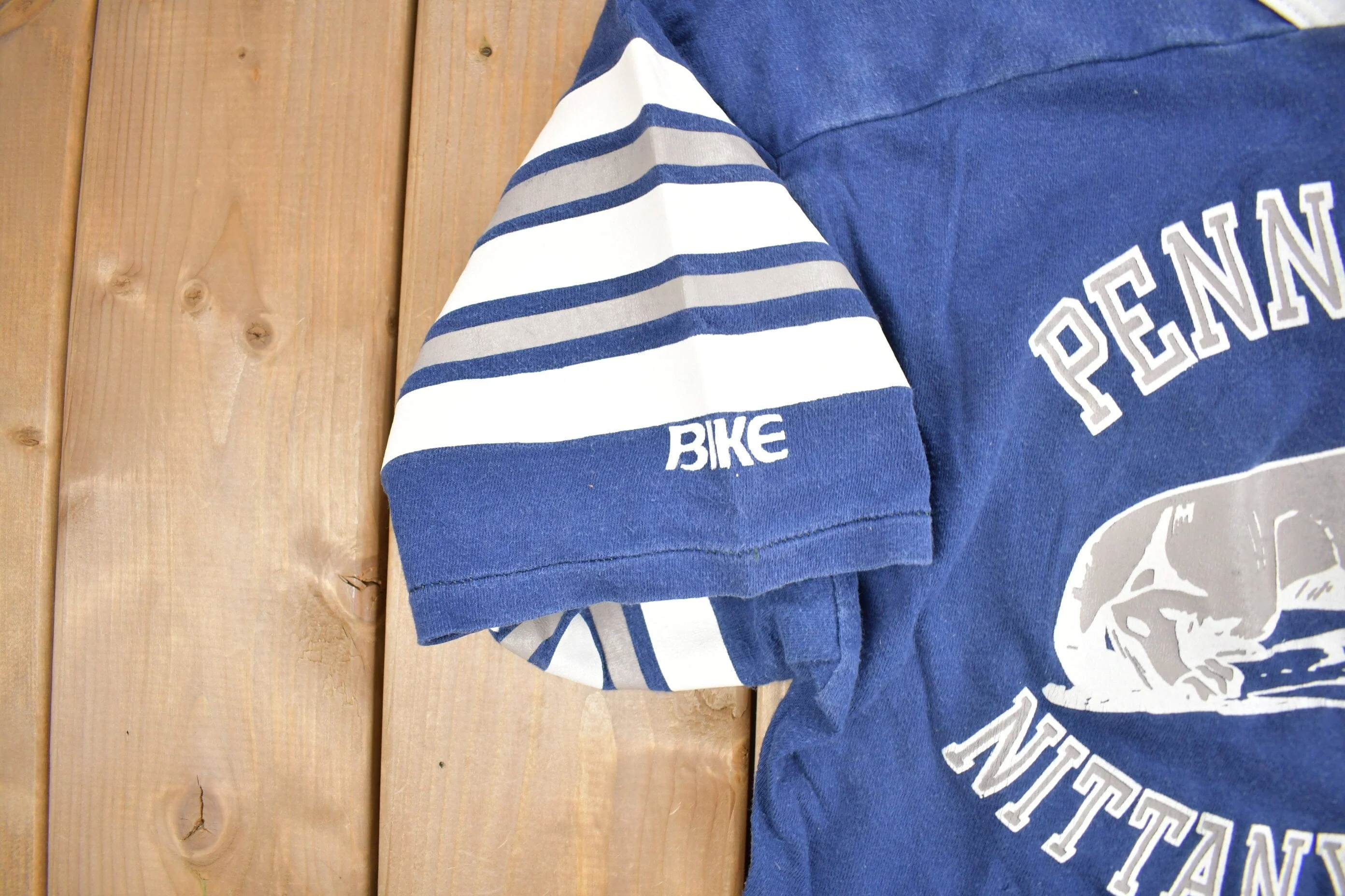 Vintage 1980s Penn State Nittany Lions Collegiate Jersey Raglan Jersey NCAA Tee Men's M - Image 4