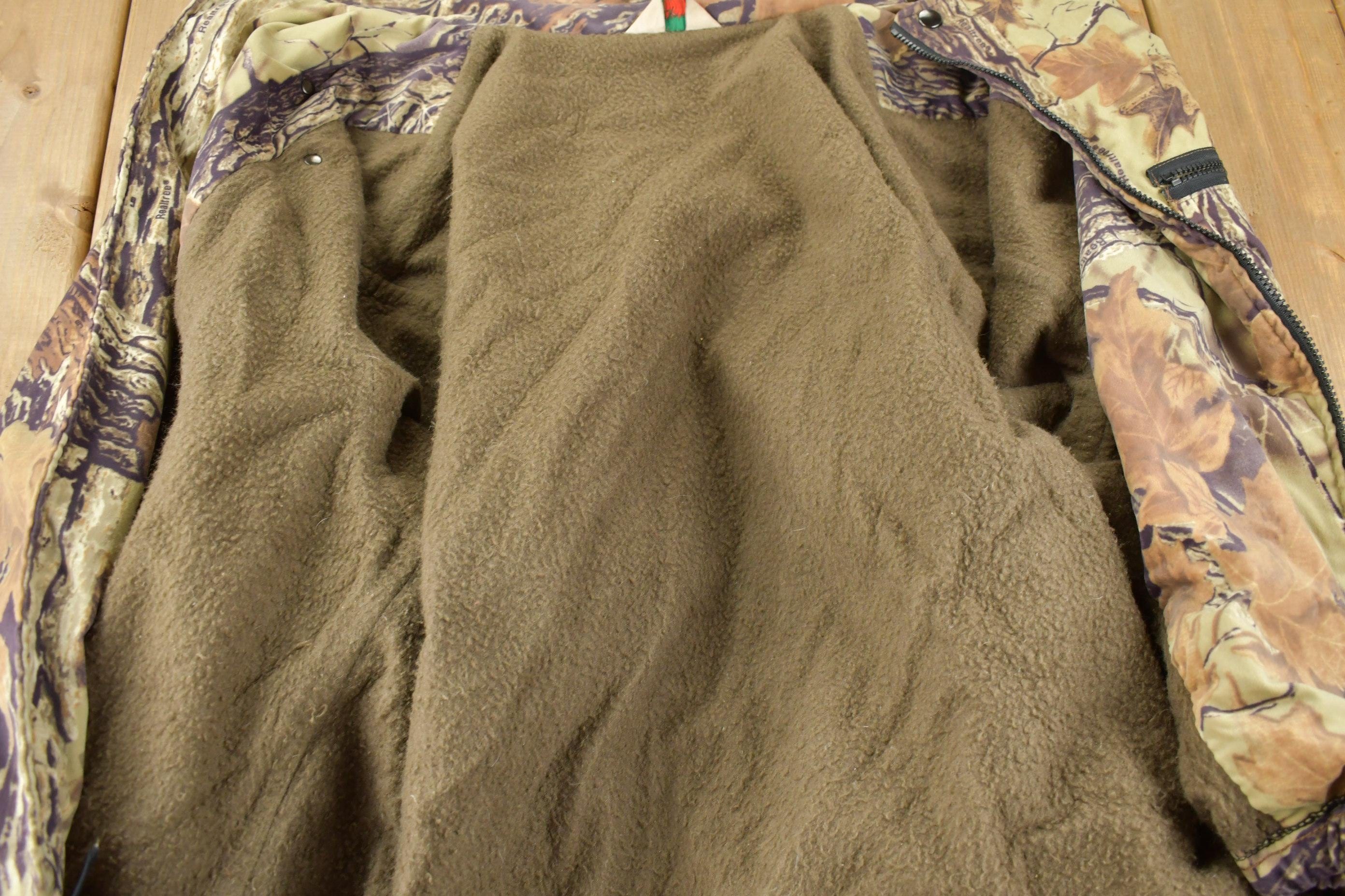 Vintage 1980s Real Tree Camo Sport Cheif Fleece Lined Jacket Men's 2XL - Image 3