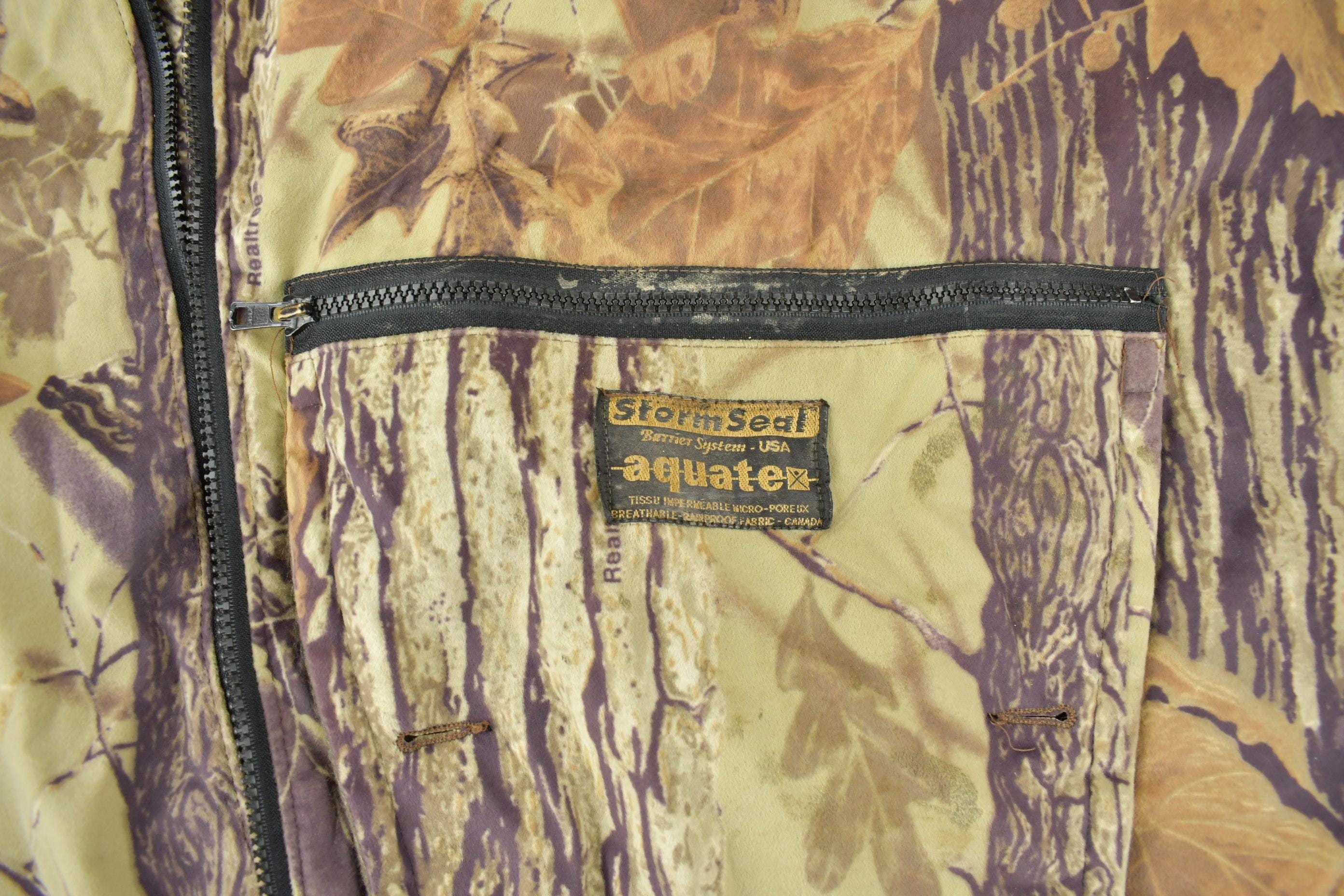 Vintage 1980s Real Tree Camo Sport Cheif Fleece Lined Jacket Men's 2XL - Image 4