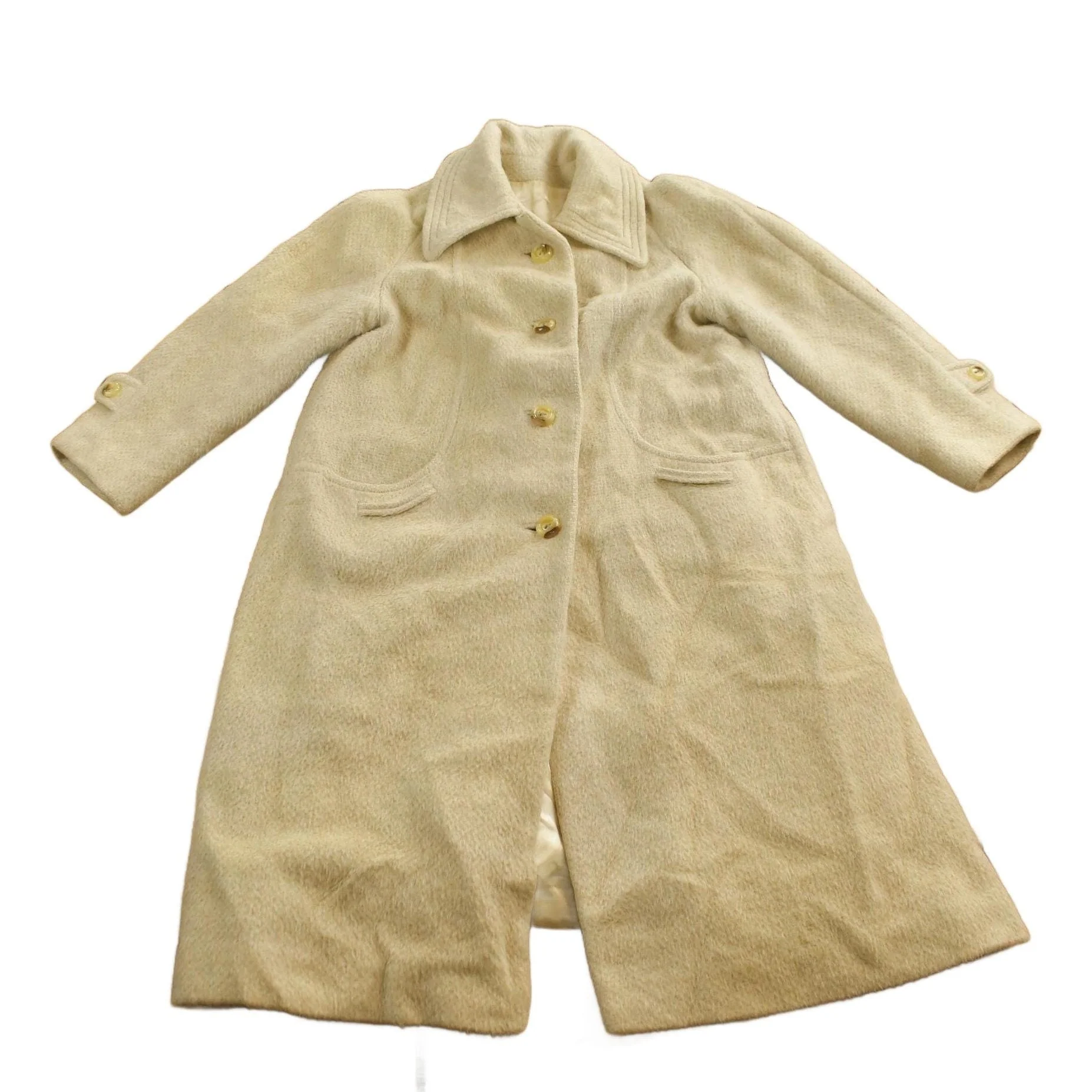 Vintage 1980s Saunders And Gold Wool Trench Coat Men's XL