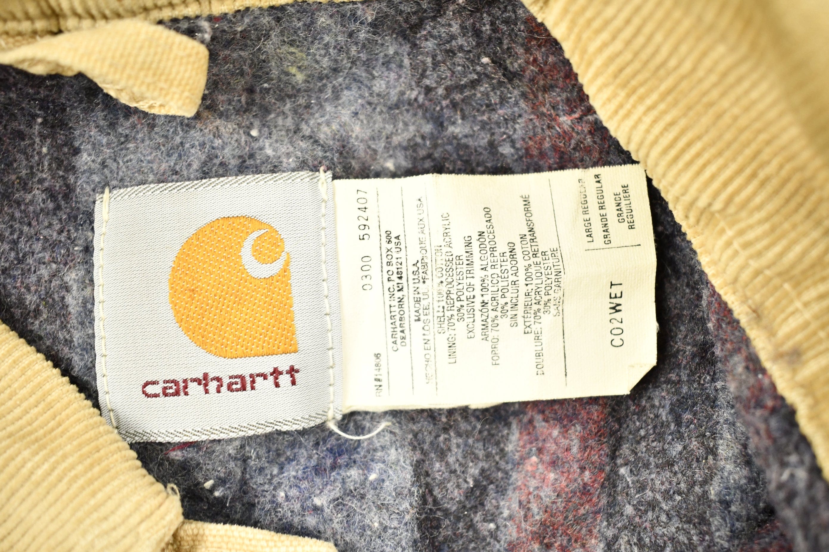 Vintage 1980s Tan Carhartt Chore Coat Men's Large - Image 7