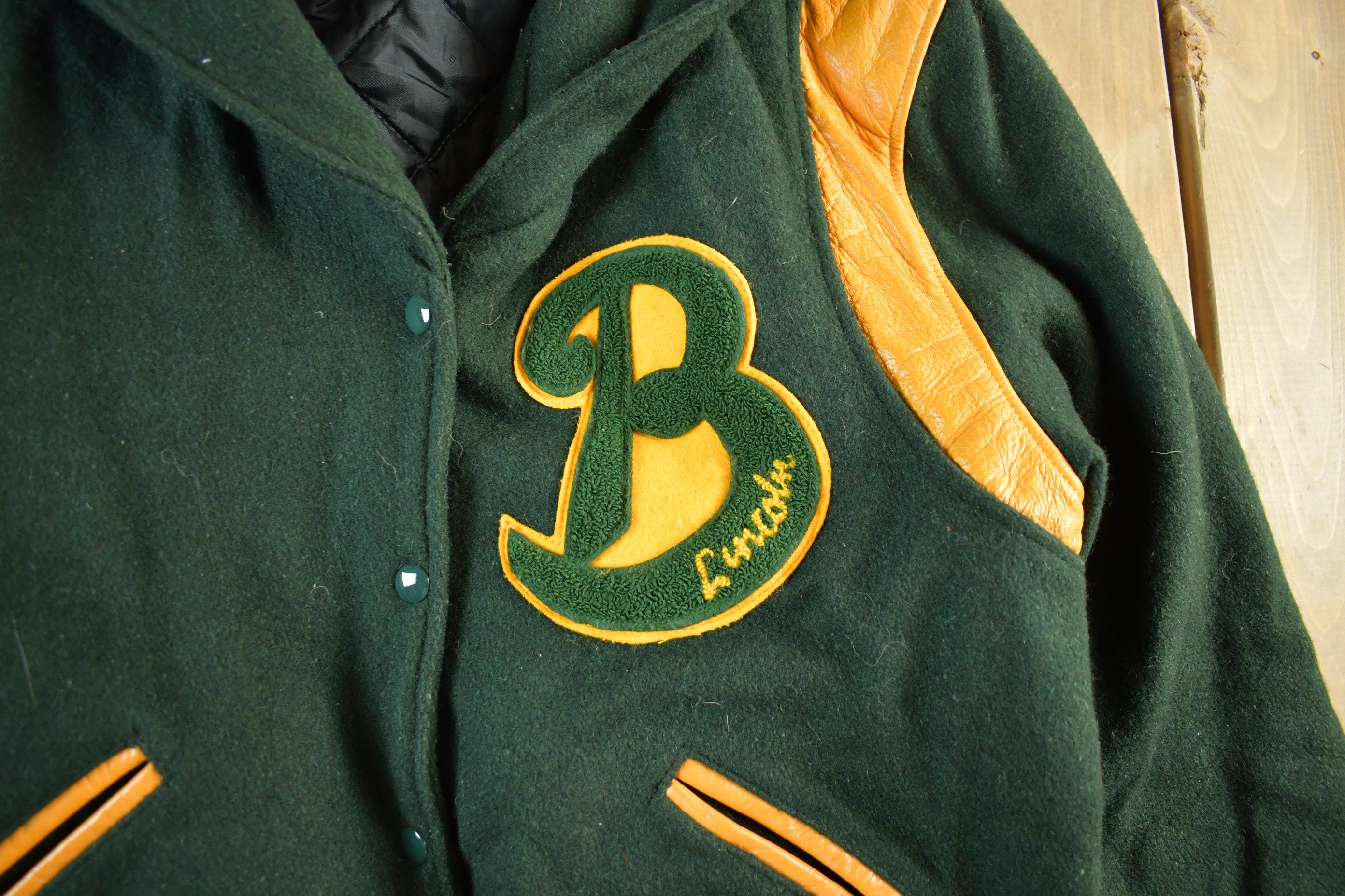 Vintage 1980s Trophy Jackets Lincoln Bears Collegiate Wool Letterman Varsity Jacket Youth XL - Image 3