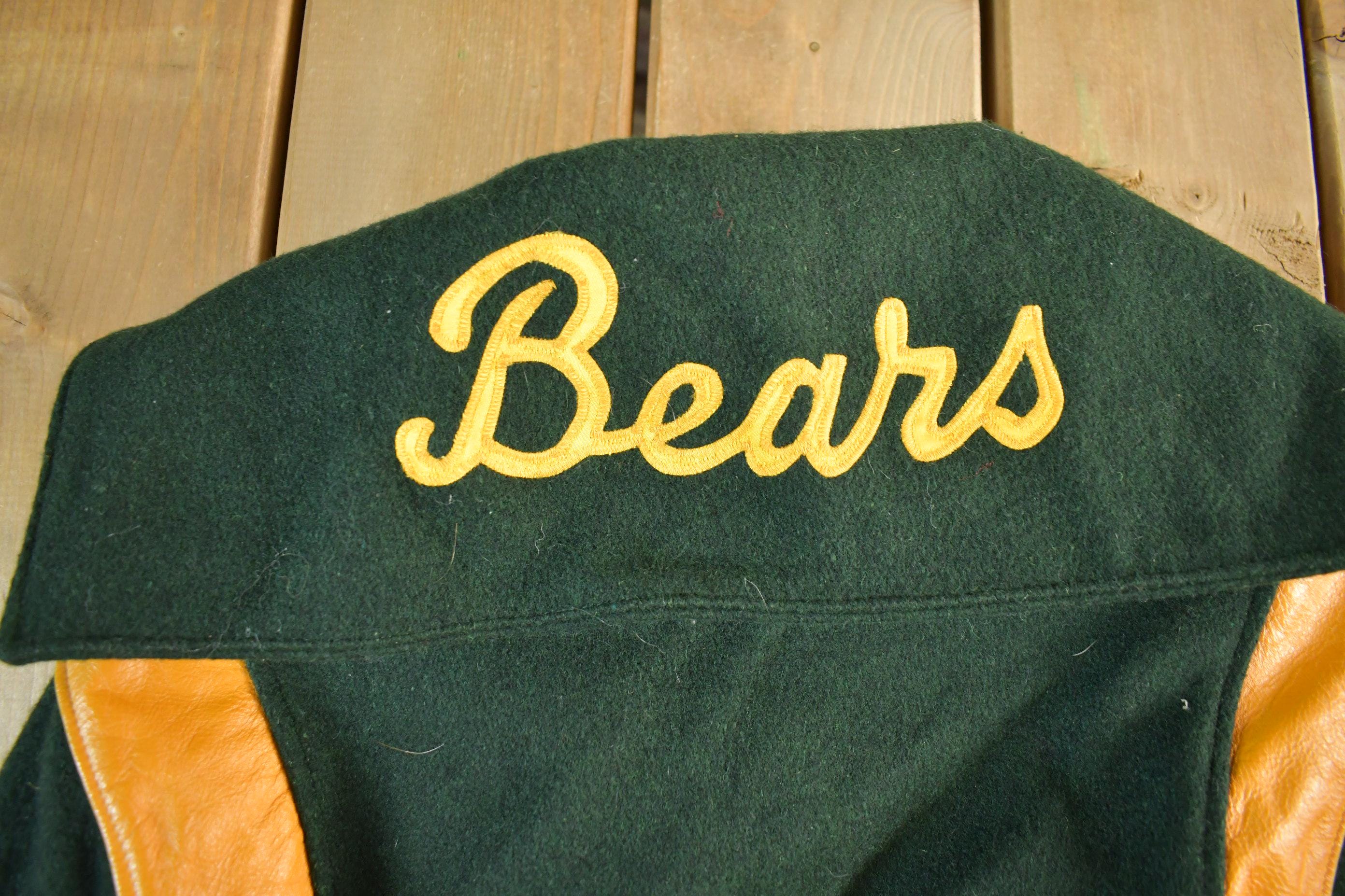 Vintage 1980s Trophy Jackets Lincoln Bears Collegiate Wool Letterman Varsity Jacket Youth XL - Image 6