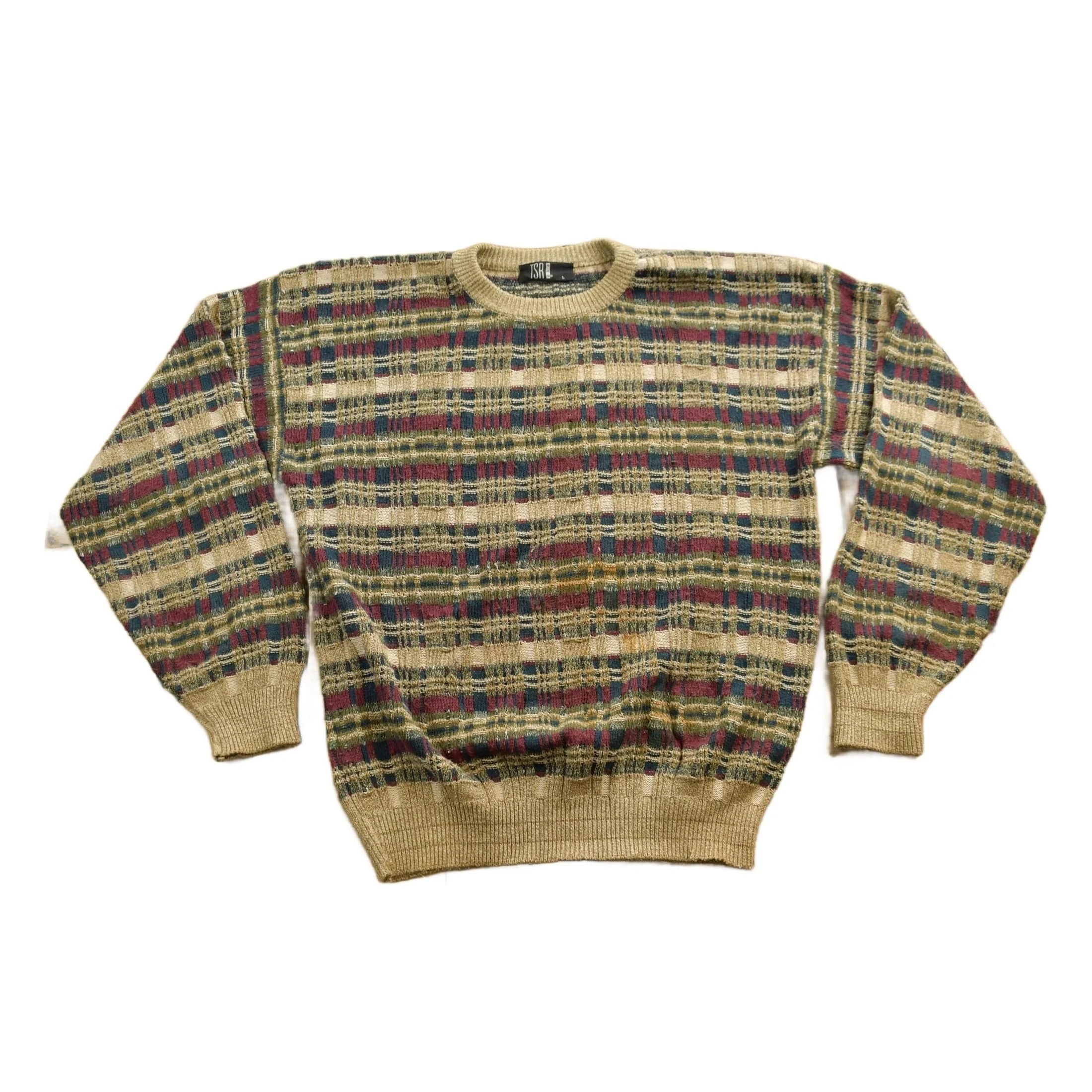 Vintage 1980s TSR USA Knitted Crewneck Sweater Men's Large