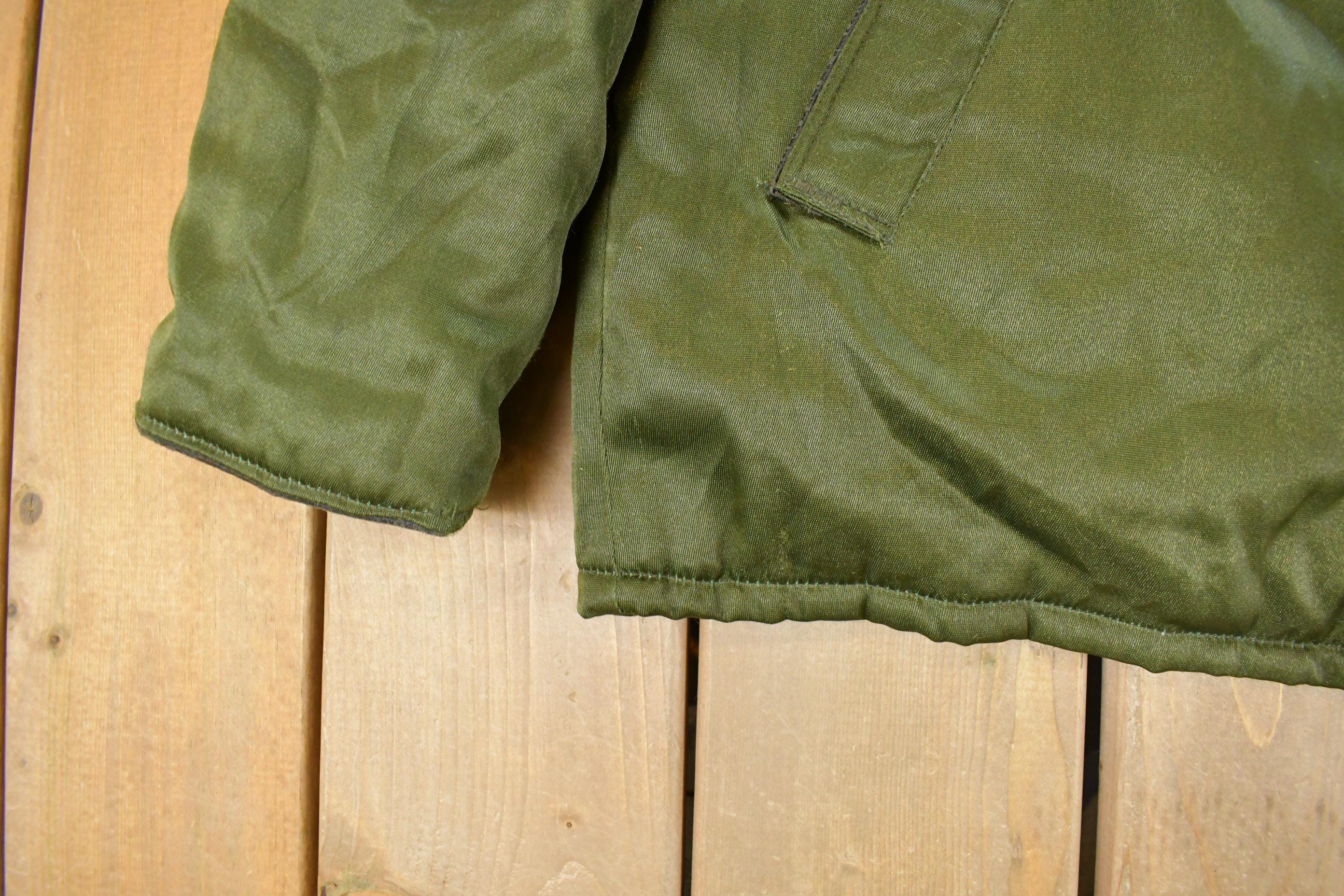 Vintage 1980s Uniforms Unlimited Sherpa Collar Flight Jacket Men's Medium - Image 4