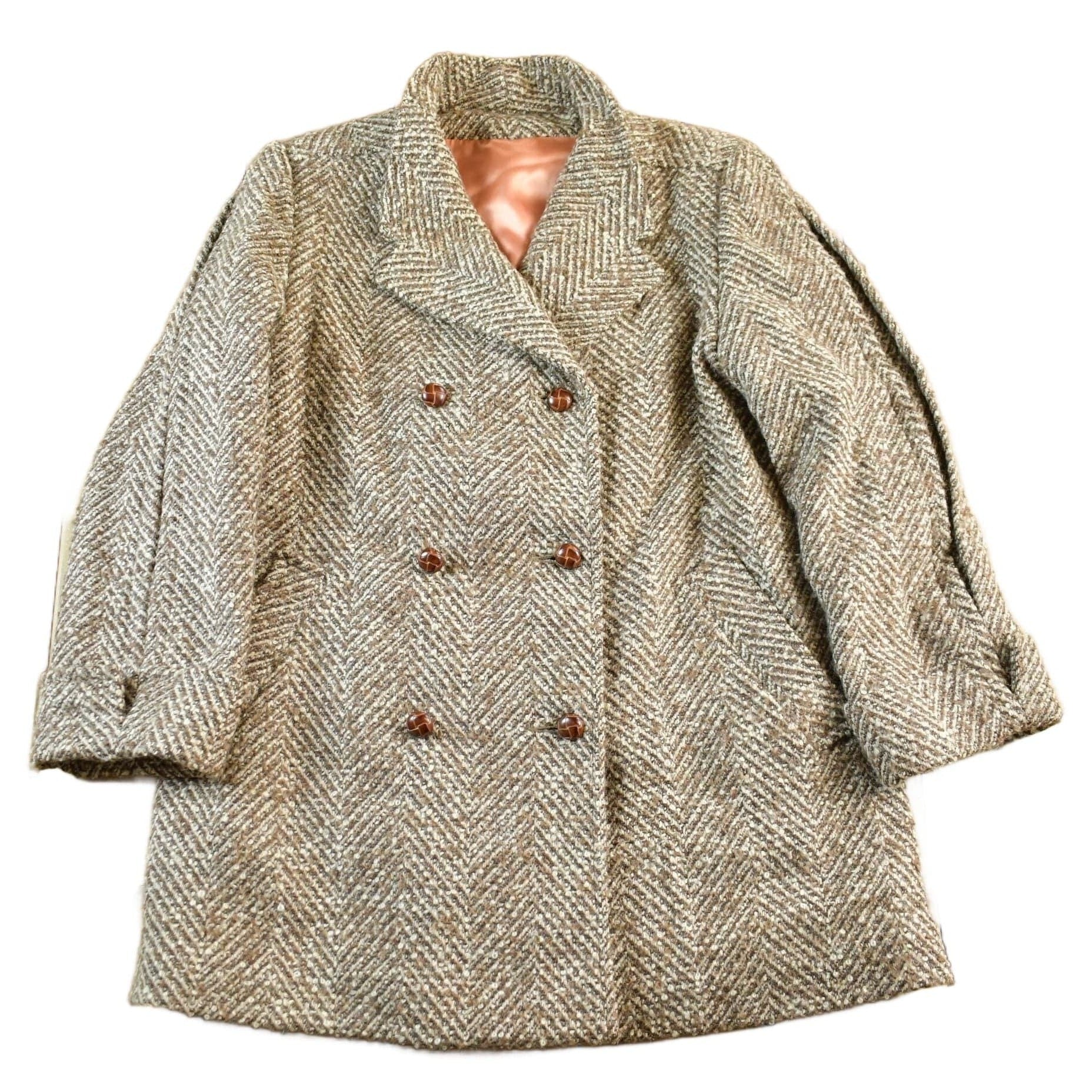 Vintage 1980s Wool Peacoat Women's Large
