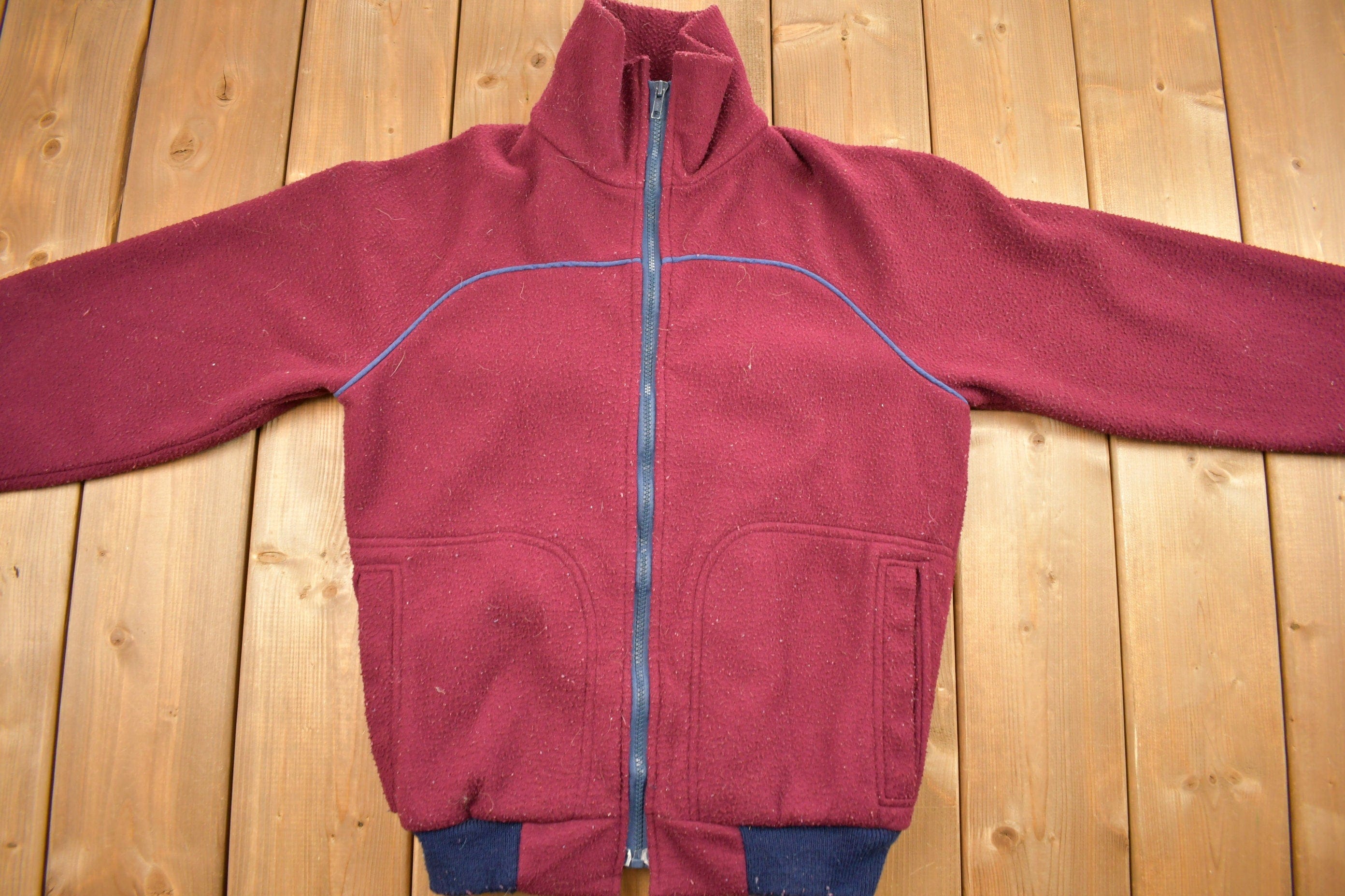 Vintage 1980s Woolrich Fleece Zip Up Sweater Men's Small - Image 3