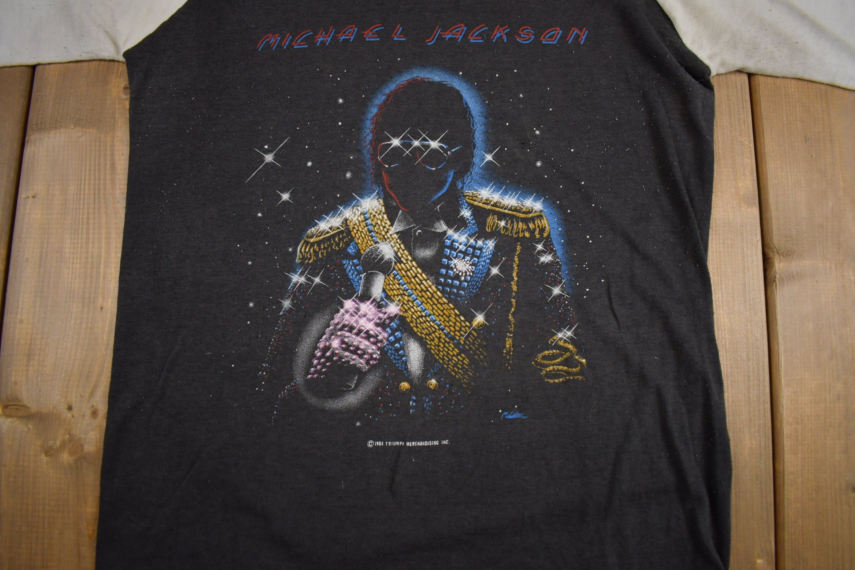 Vintage 1984 Michael Jackson Victory Tour T-shirt Men's Small - Image 3