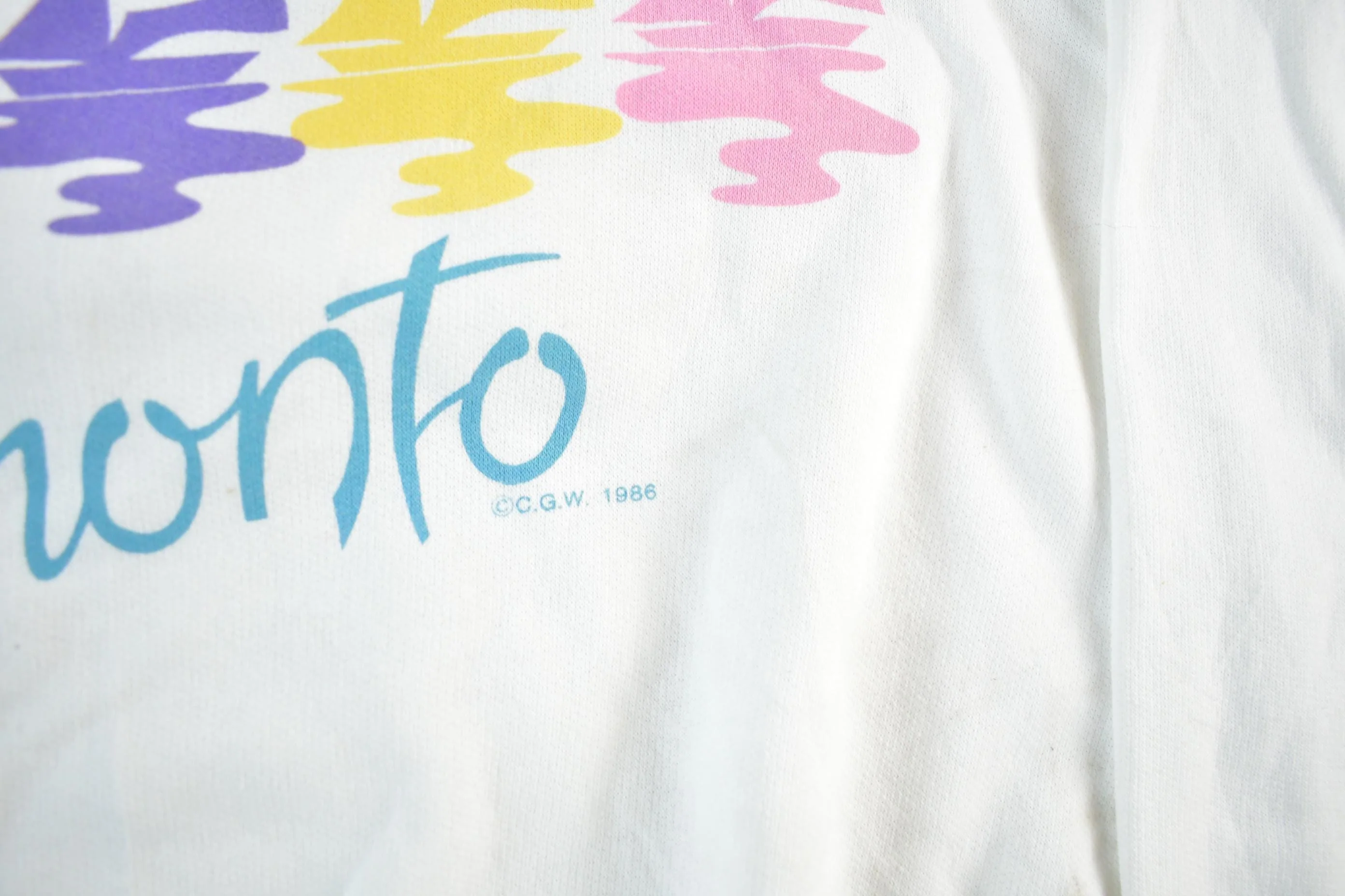 Vintage 1986 Toronto Theme Crewneck Sweatshirt Men's L - Image 4