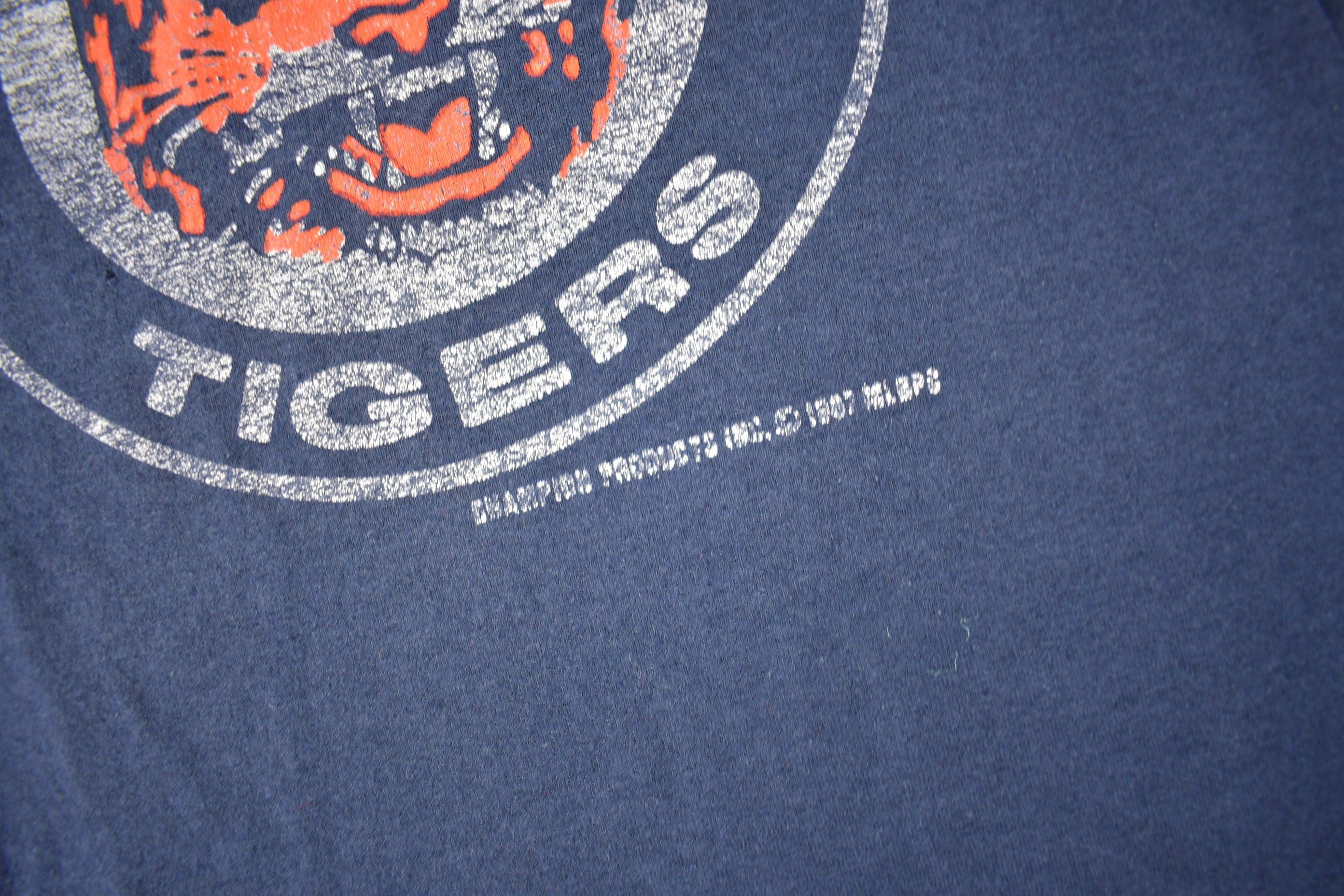 Vintage 1987 Detroit Tigers MLB Baseball Graphic Champion T-Shirt Mwn's Small - Image 6