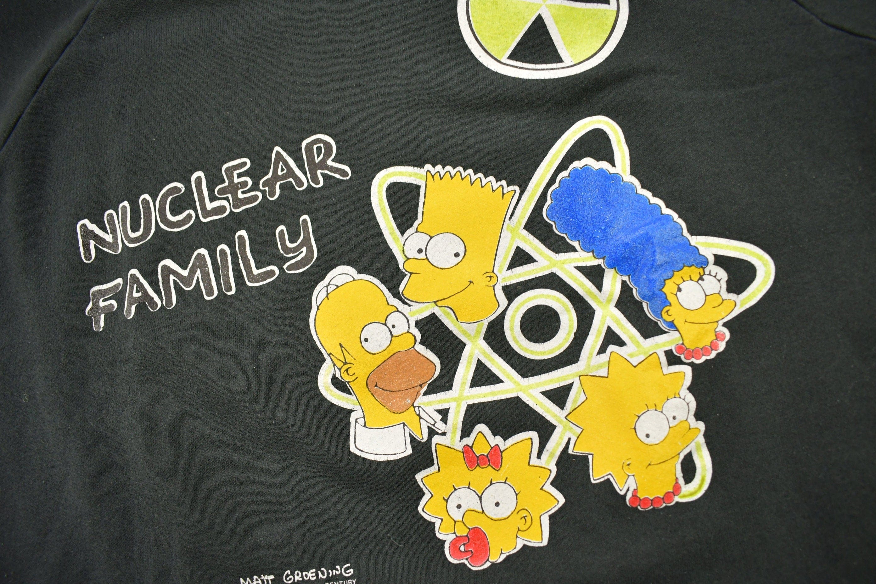 Vintage 1990 The Simpsons Nuclear Family Graphic Crewneck Sweatshirt Men's Large - Image 4