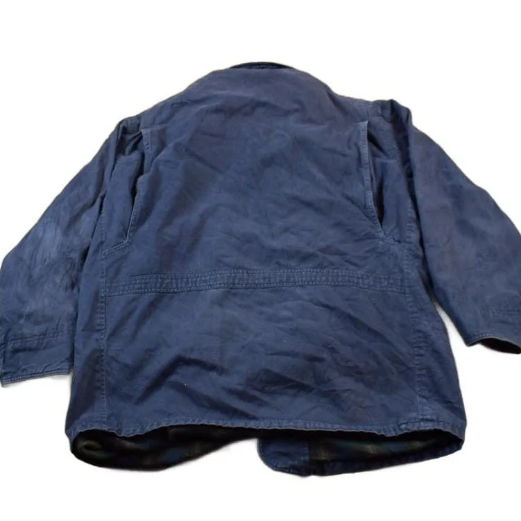 Vintage 1990s Aberdeen Chore Coat Leather Collar Jacket Men's L - Image 2