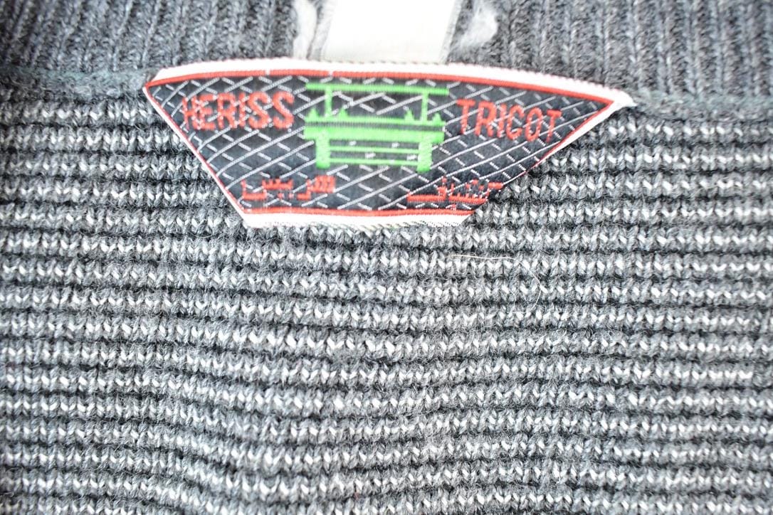 Vintage 1990s Abstract Knit Crewneck Sweater Mens XL - Image 3