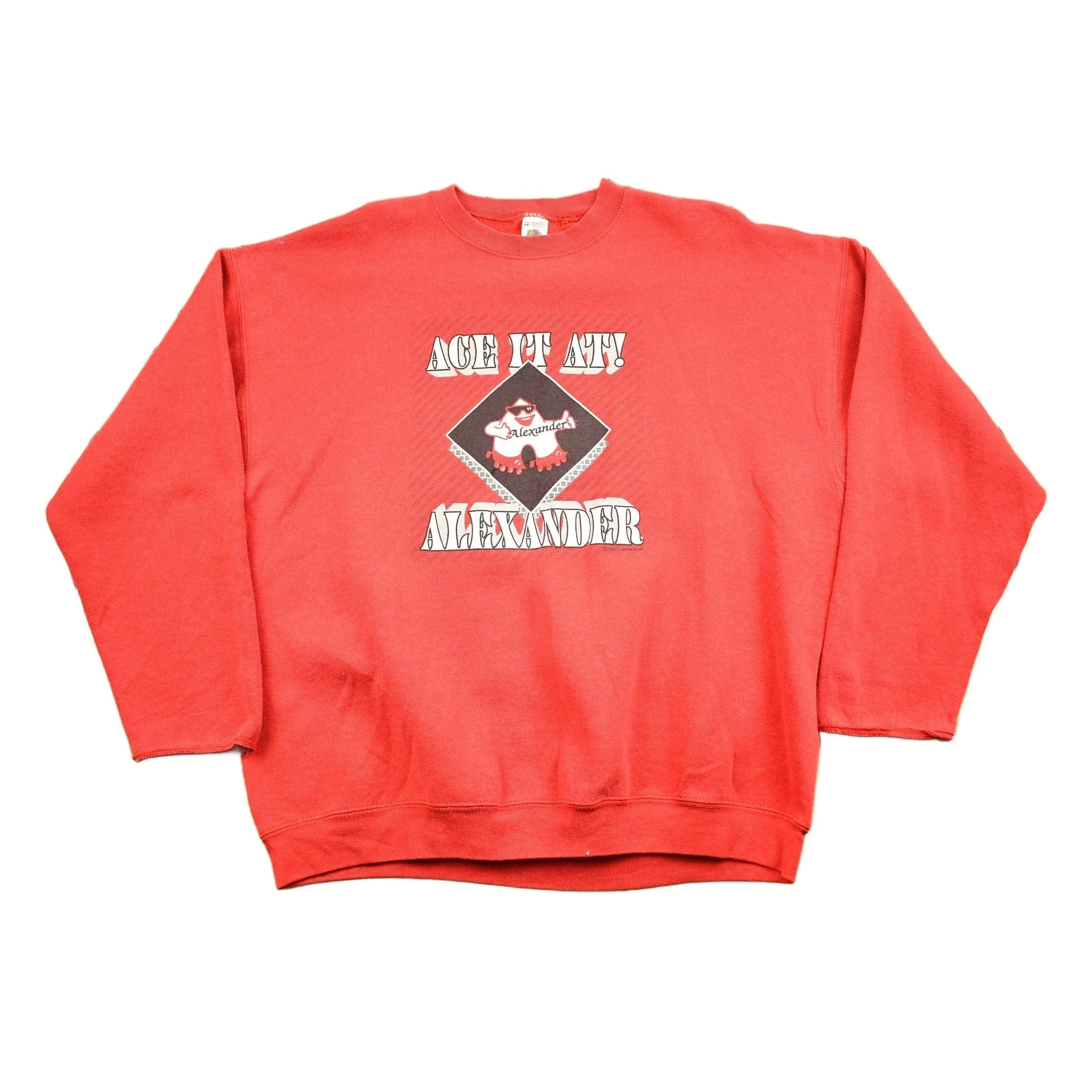 Vintage 1990s Ace It At Alexander Crewneck Sweatshirt Men's 2XL
