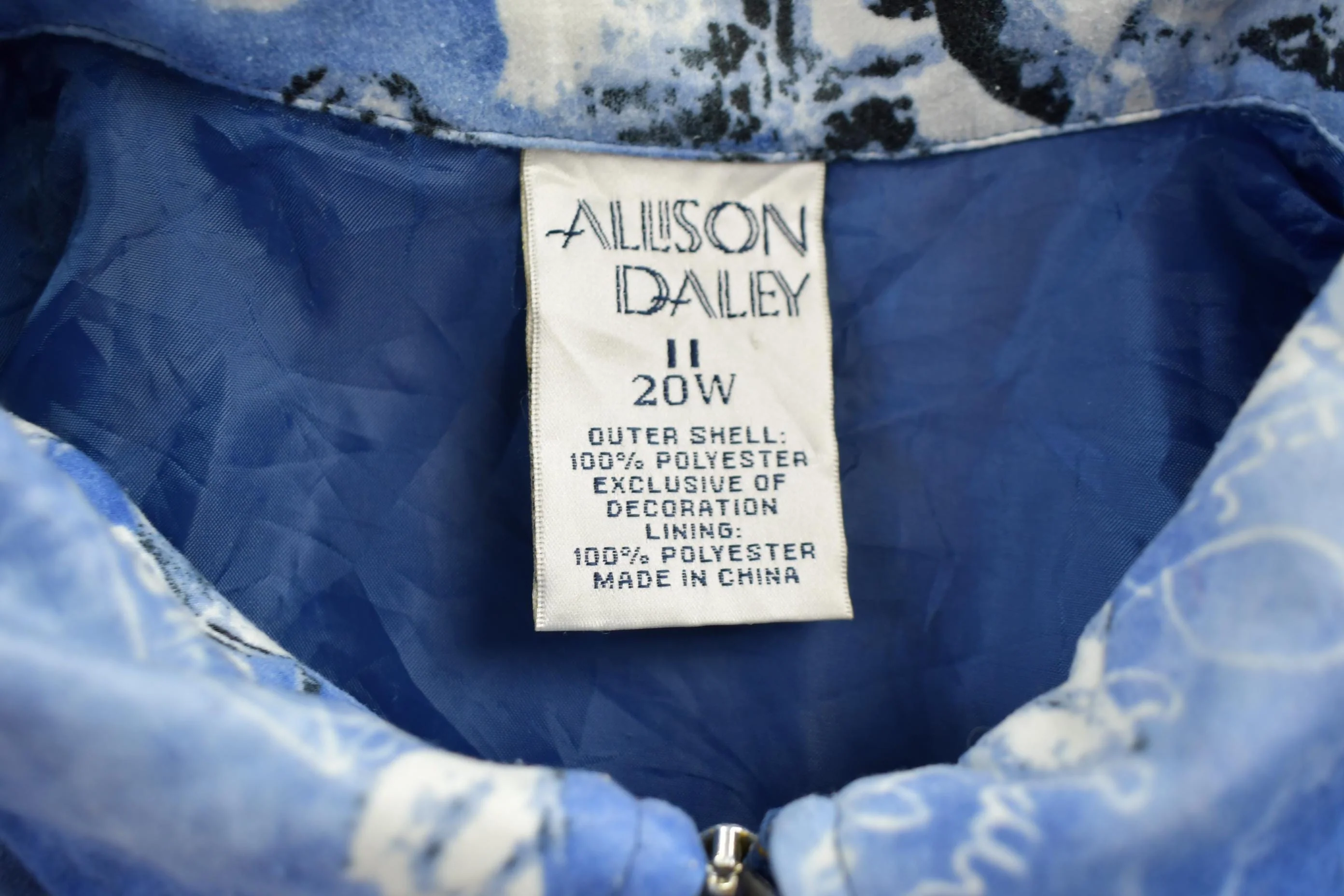 Vintage 1990s Allison Daley Patterned Fleece Sweater Women's 2XL - Image 3