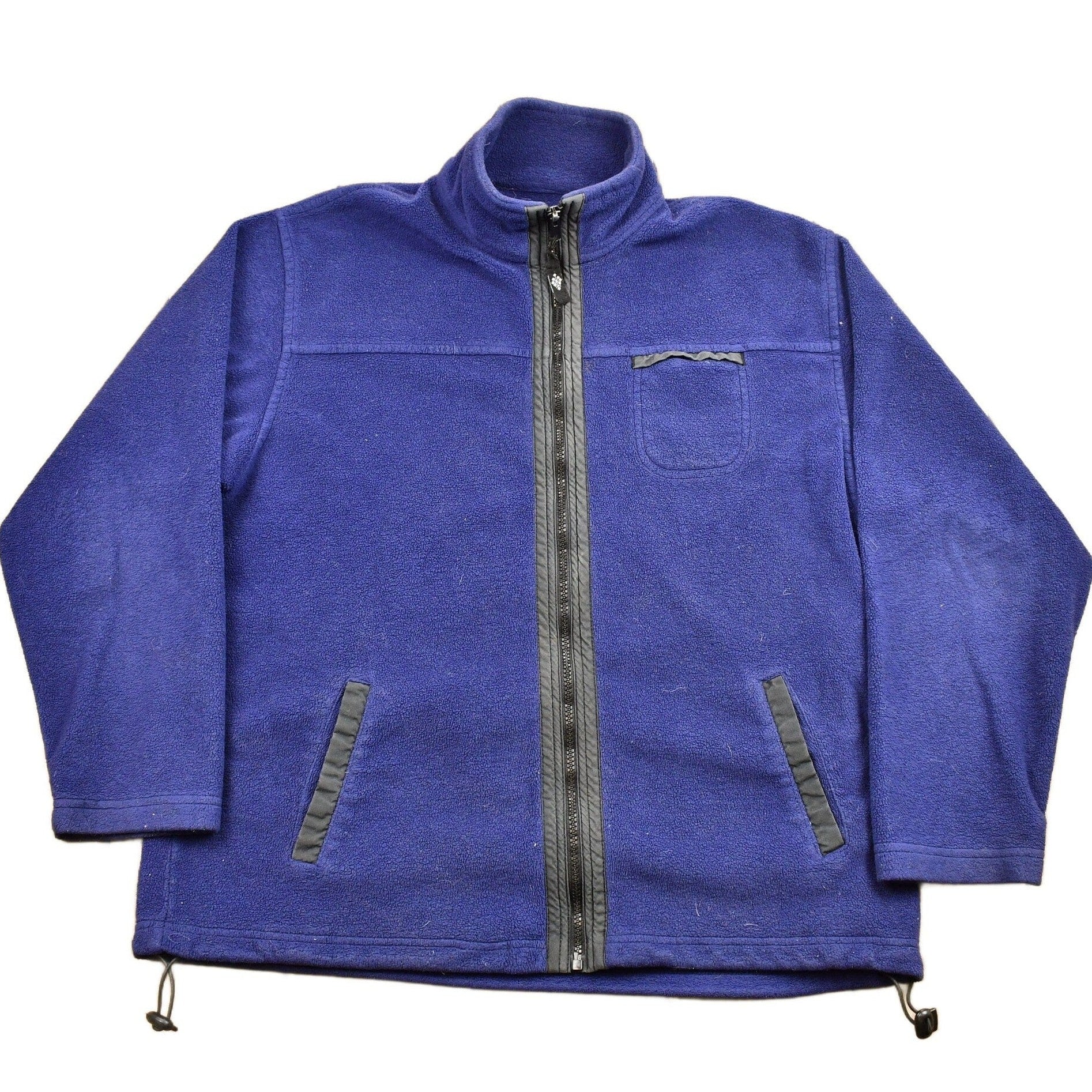 Vintage 1990s Alpine Tek Full Zip Cinch Fleece Sweater Men's Large