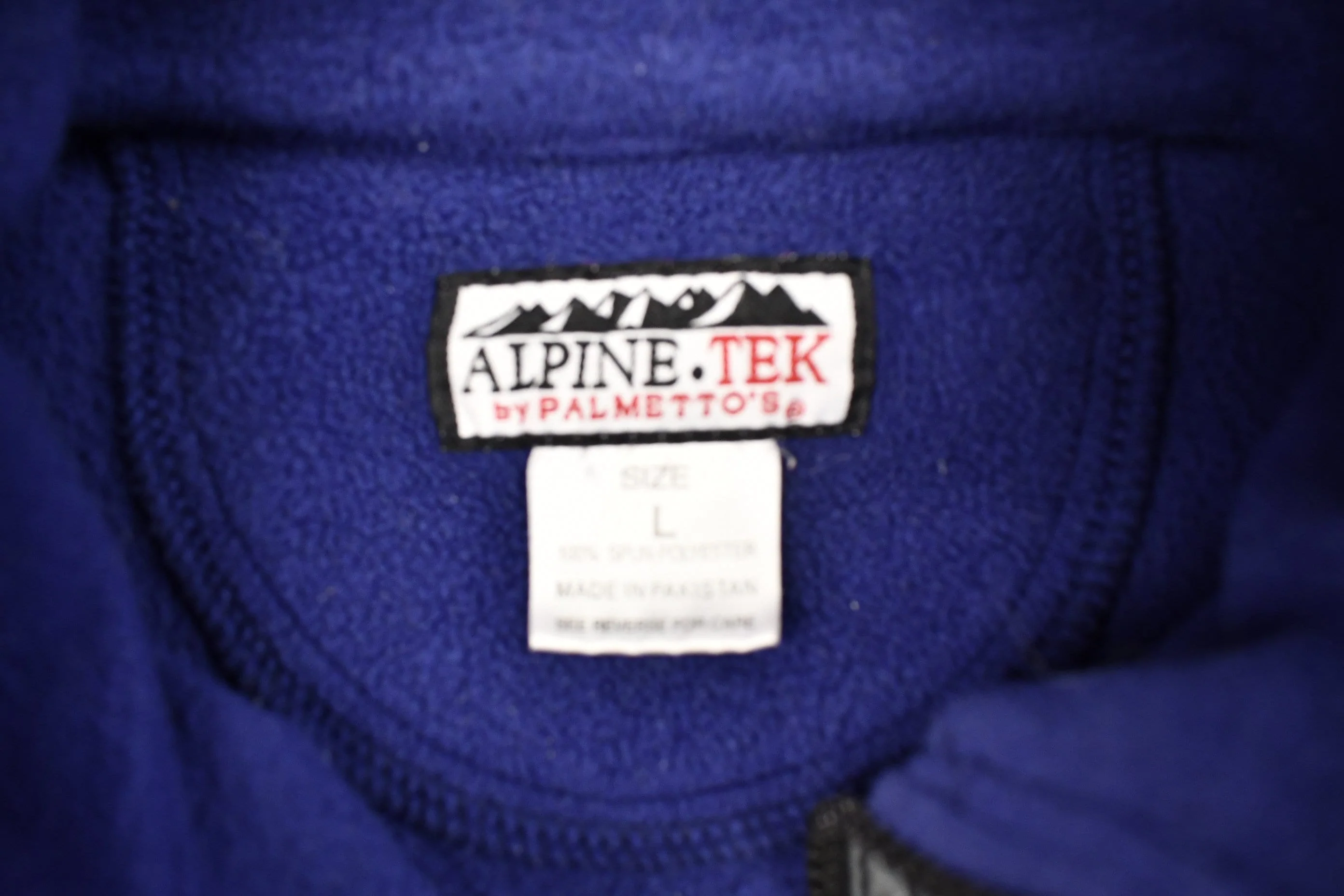 Vintage 1990s Alpine Tek Full Zip Cinch Fleece Sweater Men's Large - Image 5