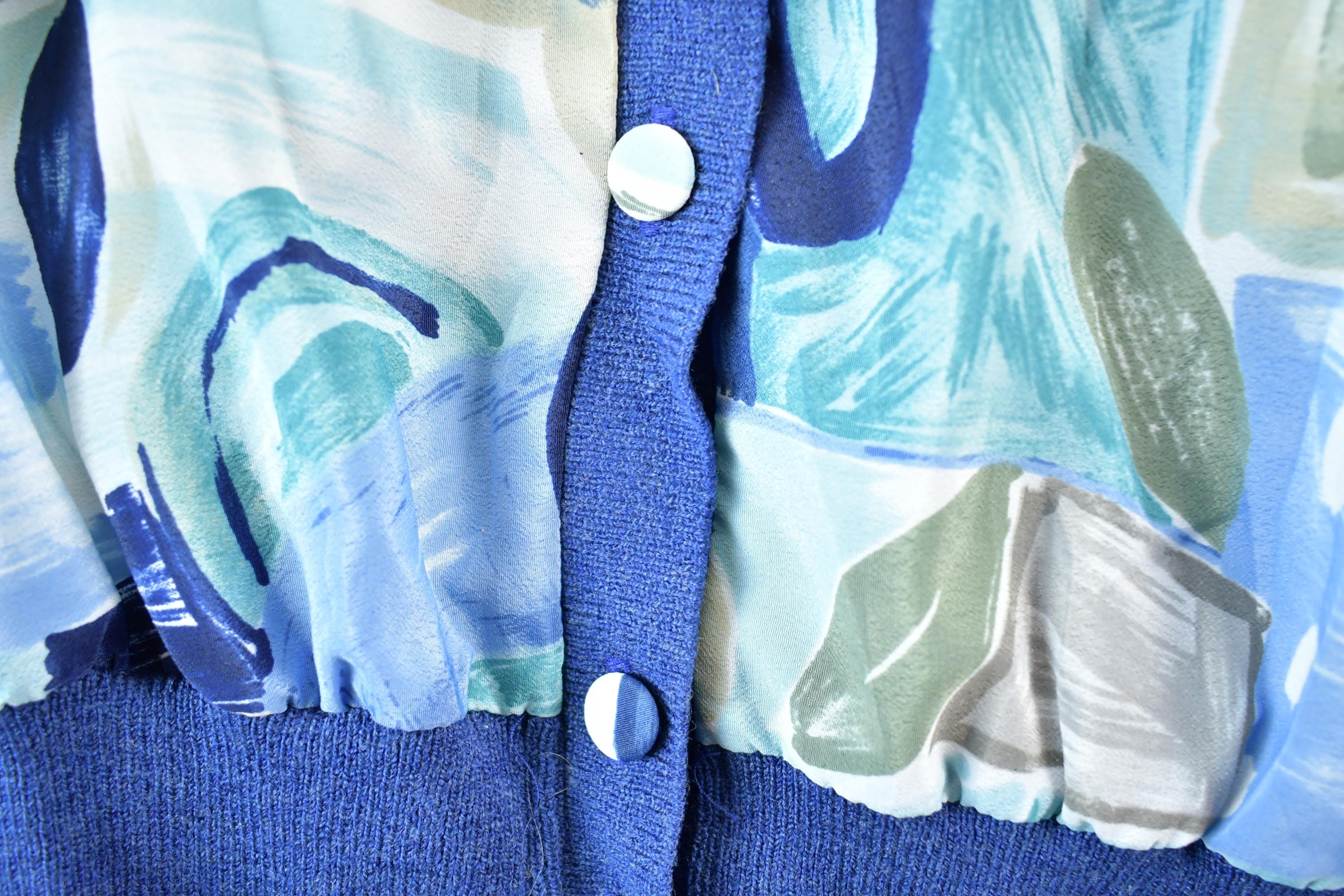 Vintage 1990s Anastasia Abstract Print Button Up Shirt Womens L - Image 4