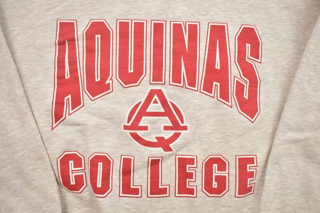 Vintage 1990s Aquinas College Collegiate Crewneck Men's Large - Image 3