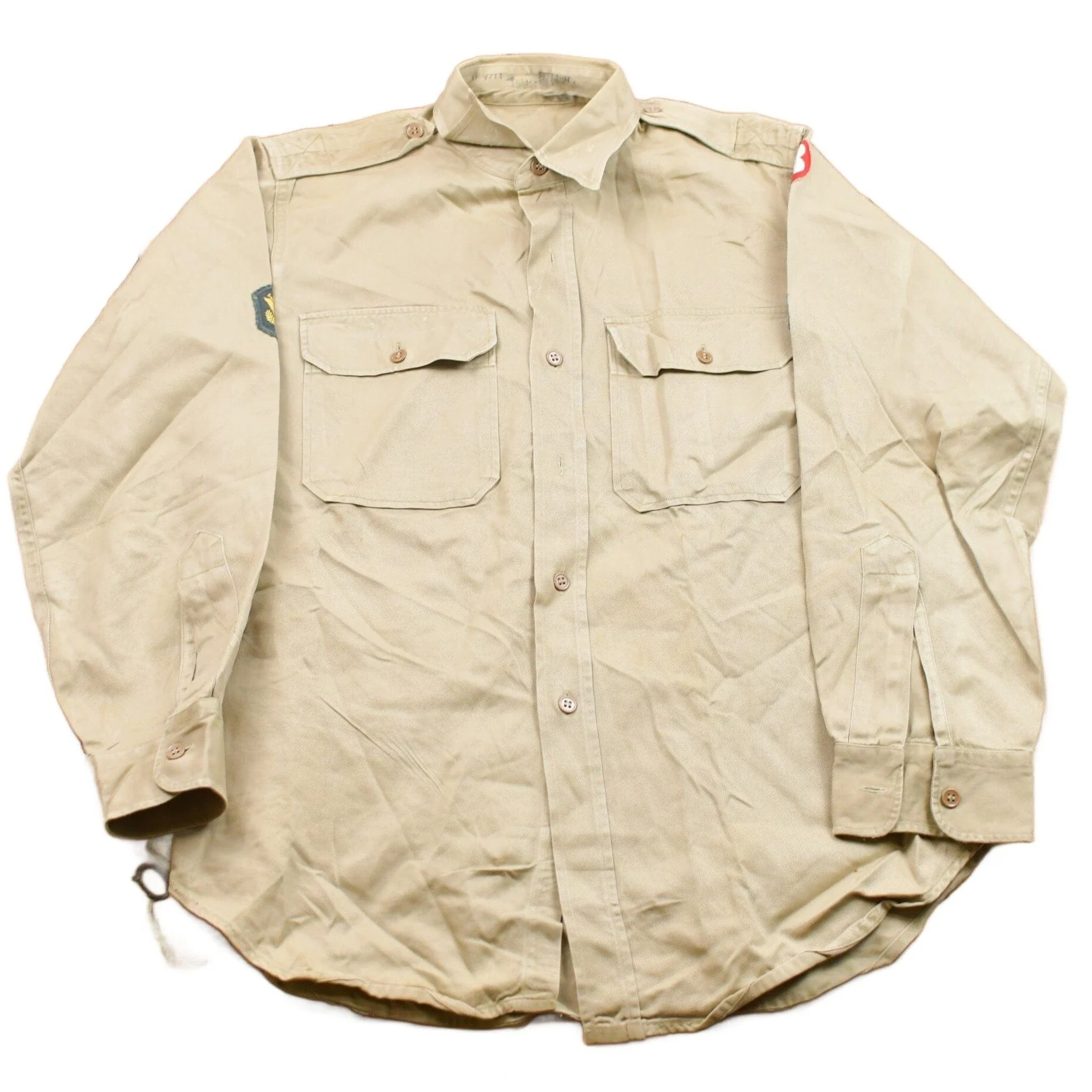 Vintage 1990s Army Button Up Shirt Men's MMen's Medium