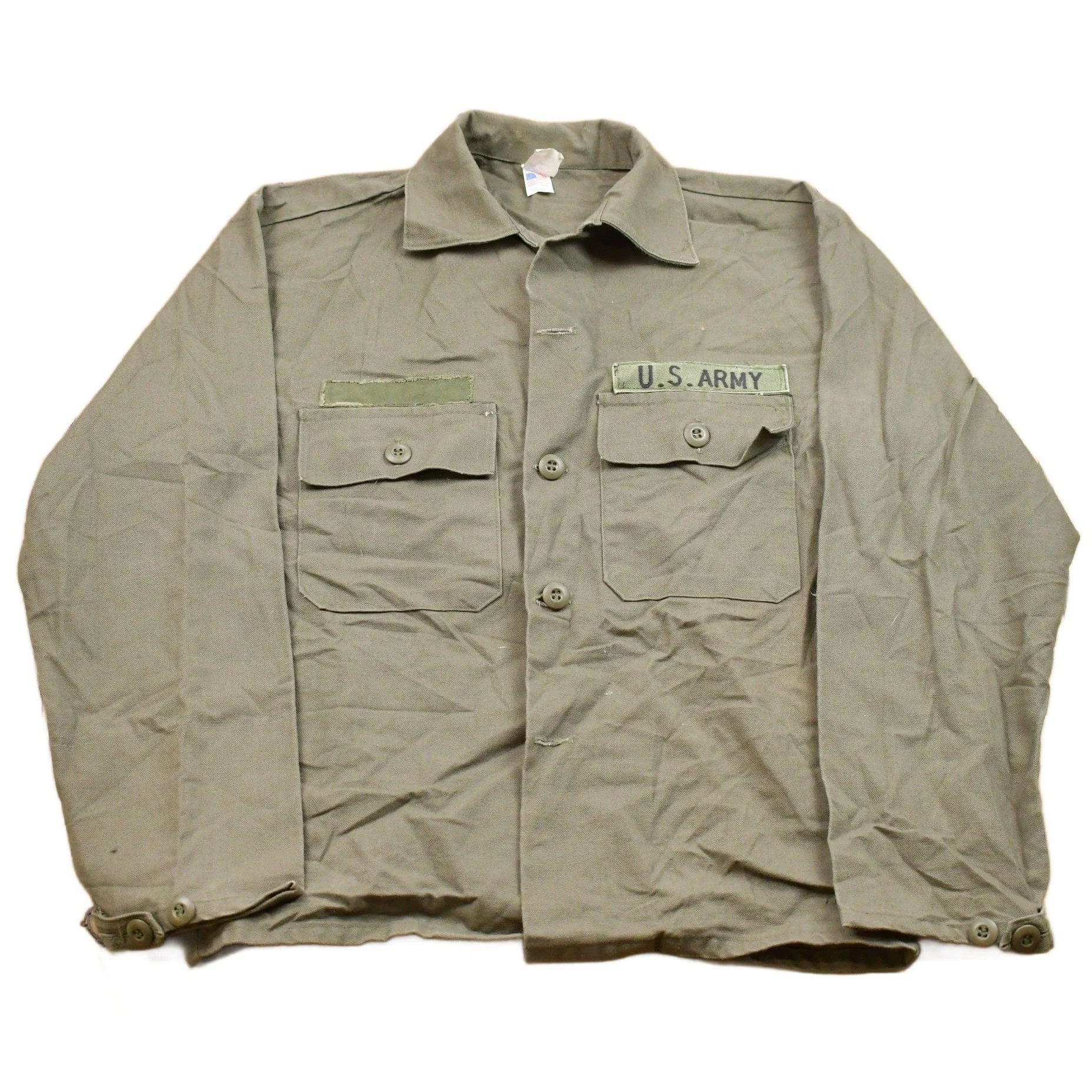 Vintage 1990s Army Button Up Shirt Men's Small