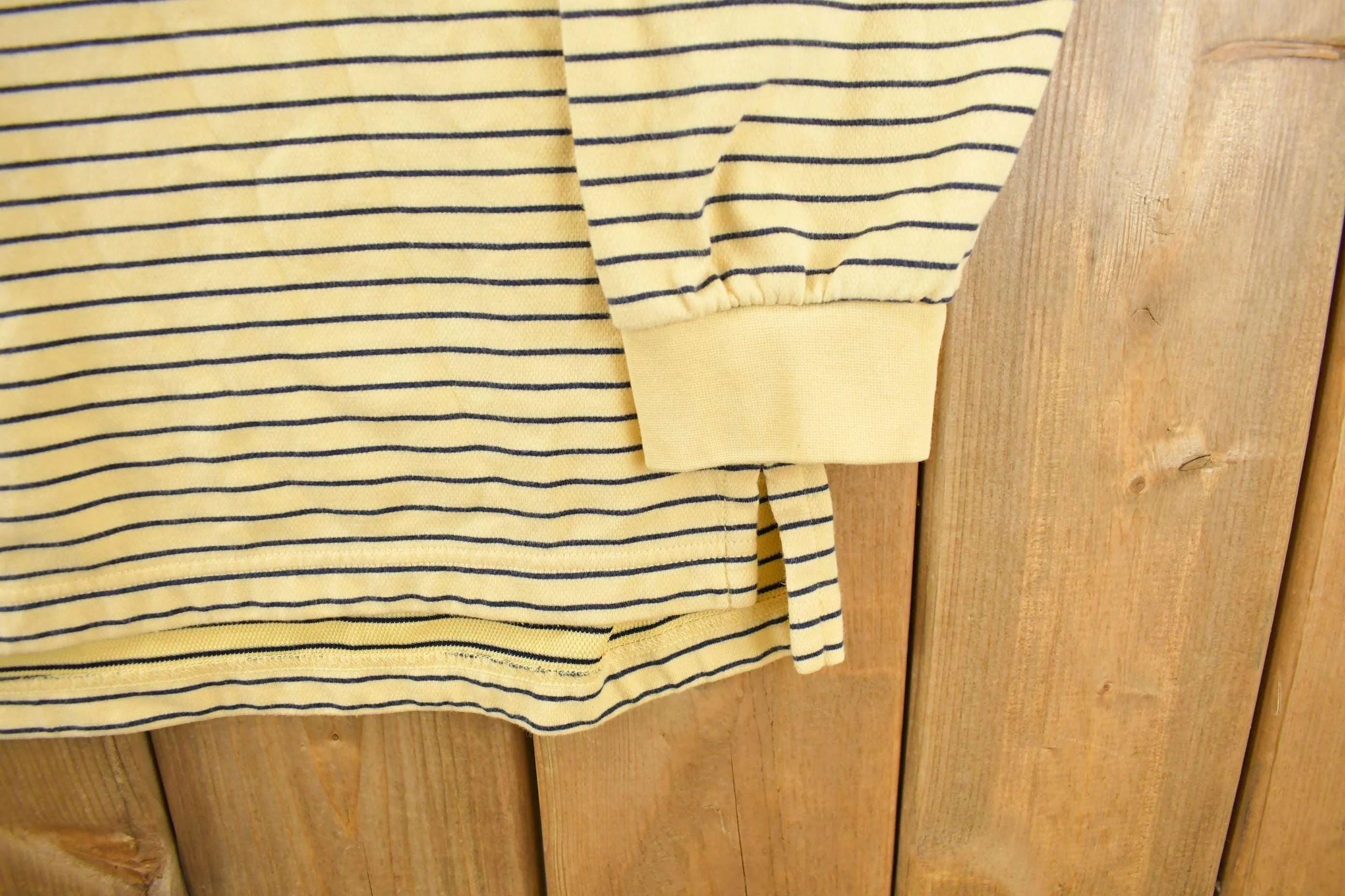 Vintage 1990s Ashworth Striped Rugby Shirt Men's Large - Image 3