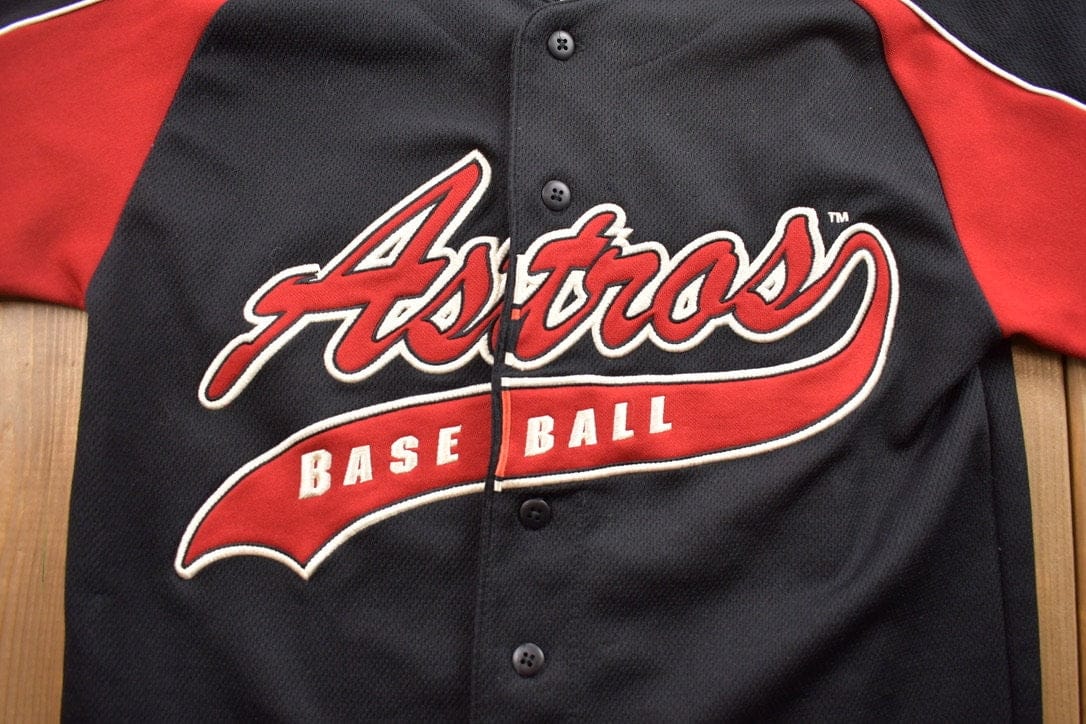 Vintage 1990s Astros Button Up MLB Baseball Jersey Men's Small - Image 3