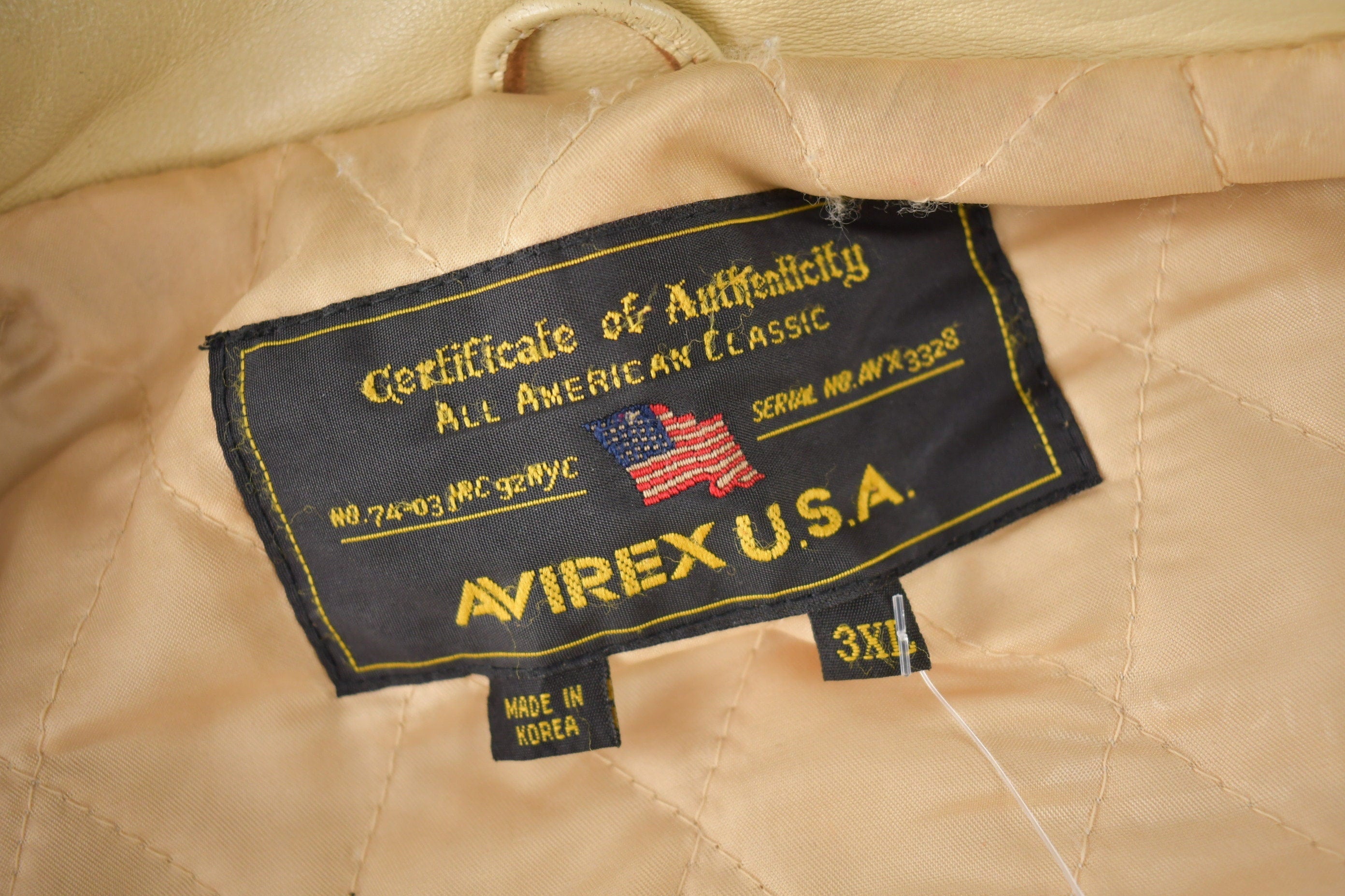 Vintage 1990s Avirex USA Japanese Dragons Graphic Leather Jacket Size 3XL - Image 8