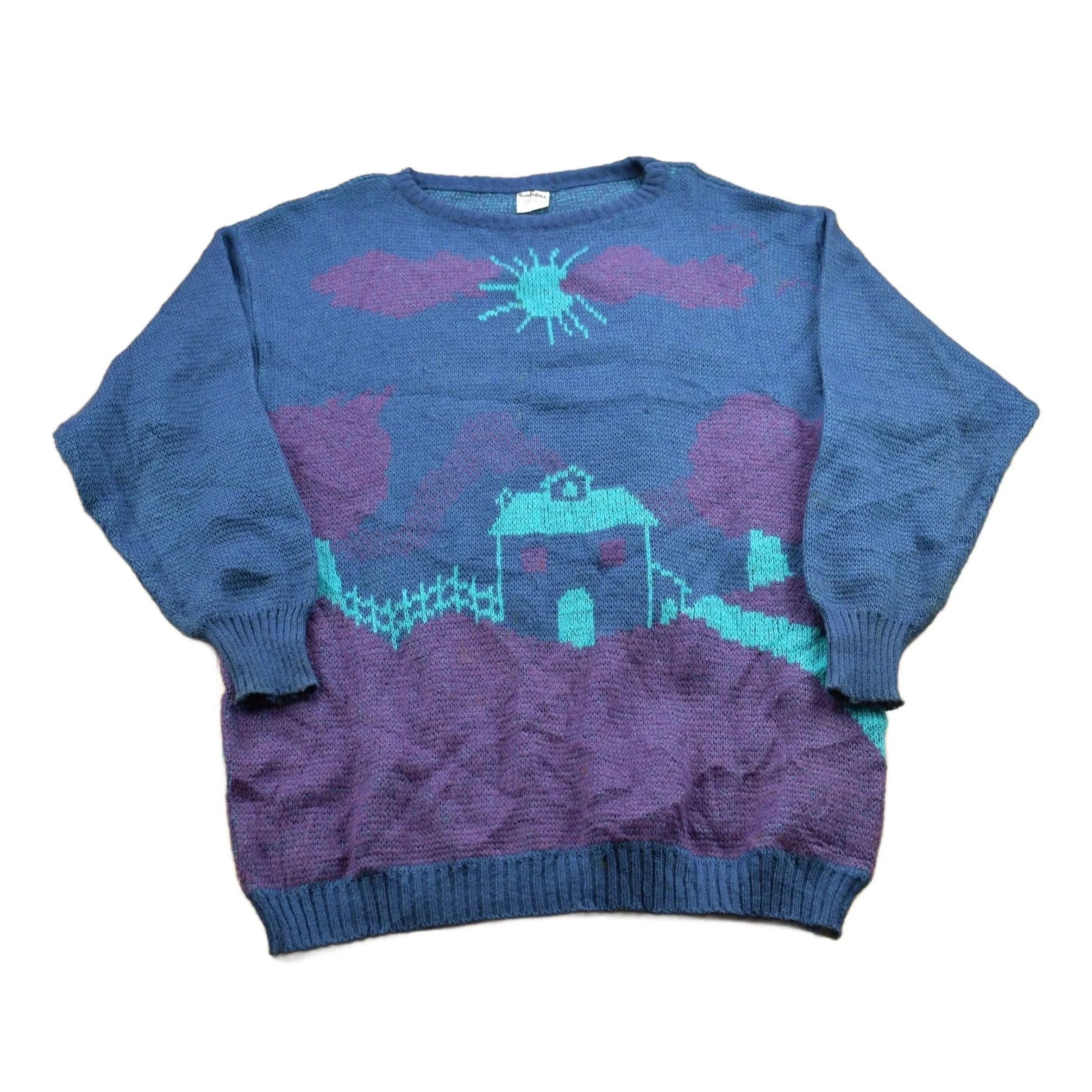 Vintage 1990s Bahner Knit Crewneck Sweater Men's MMen's Medium