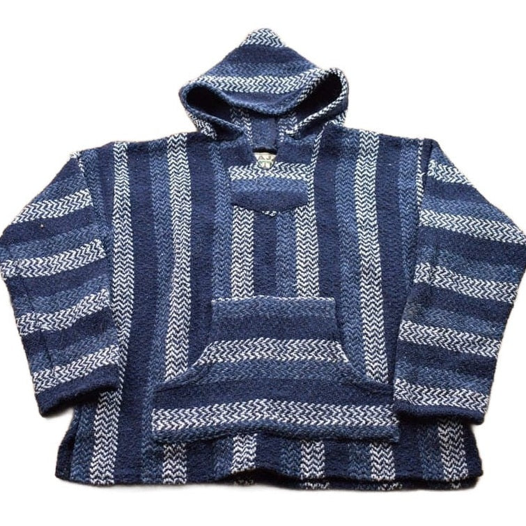 Vintage 1990s Baja Joe Striped Baja Hoodie