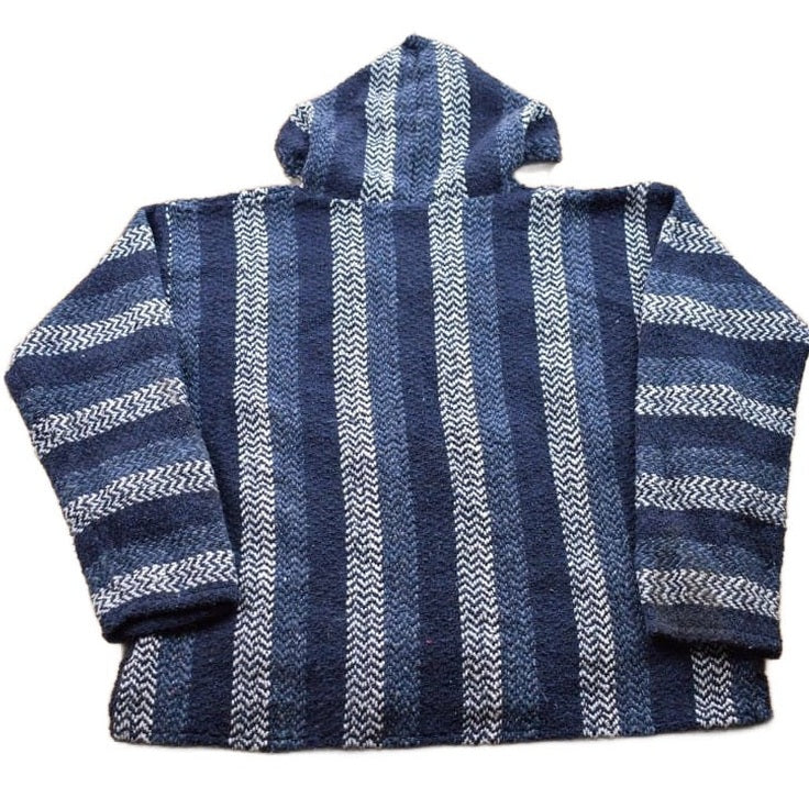 Vintage 1990s Baja Joe Striped Baja Hoodie - Image 2