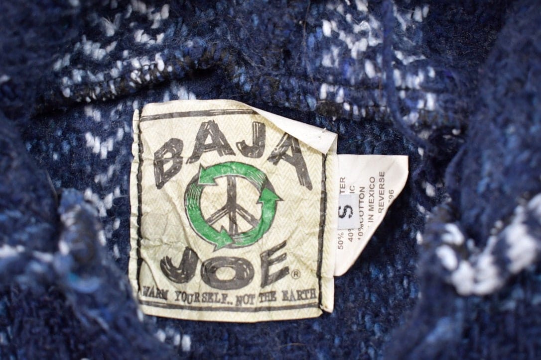 Vintage 1990s Baja Joe Striped Baja Hoodie - Image 3