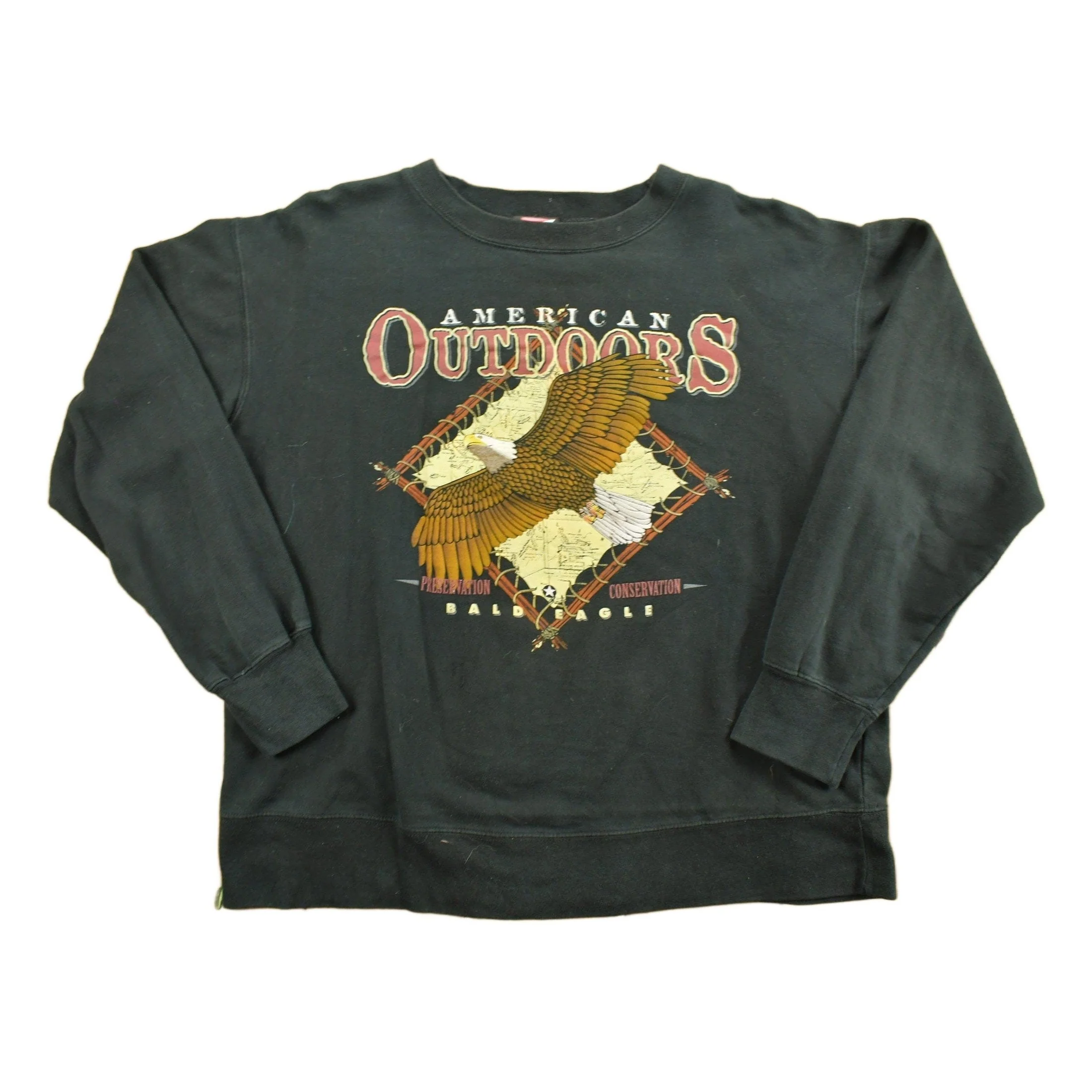Vintage 1990s Bald Eagle Crewneck Men's Large