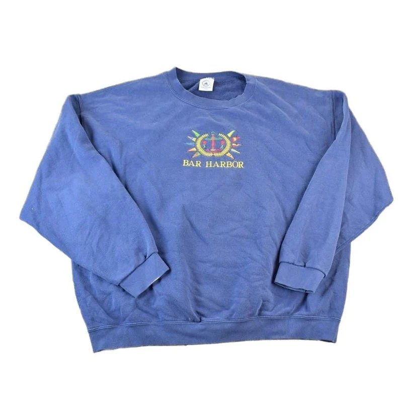 Vintage 1990s Bar Harbor Crewneck Sweatshirt Made In USA Men's XL