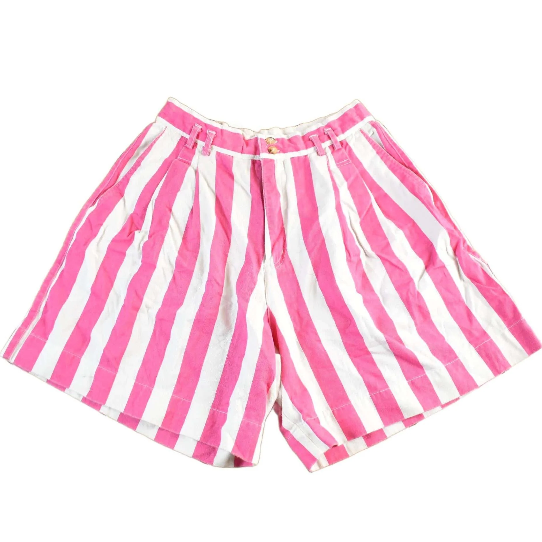 Vintage 1990s Basic Essentials Denim Striped Women's Jean Shorts Women's 29