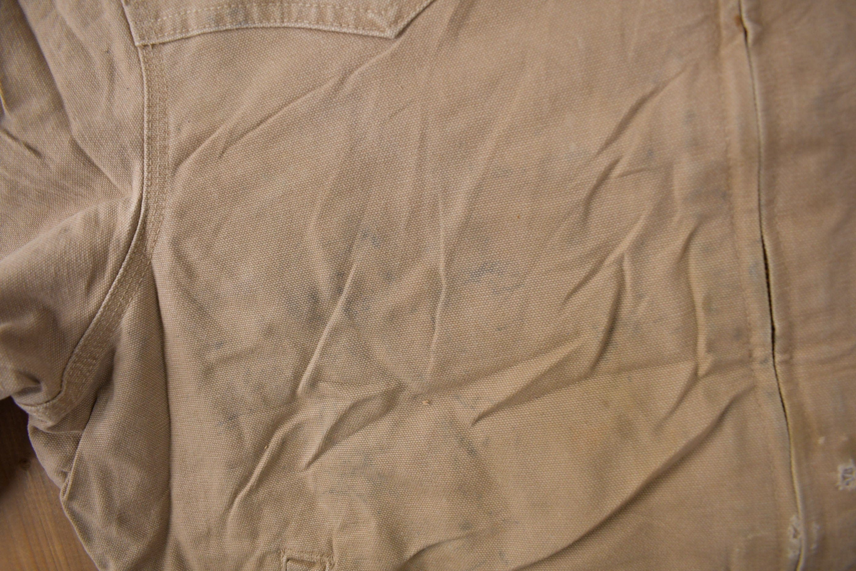 Vintage 1990s Beige Carhartt Santa Fe Jacket Men's XL - Image 4