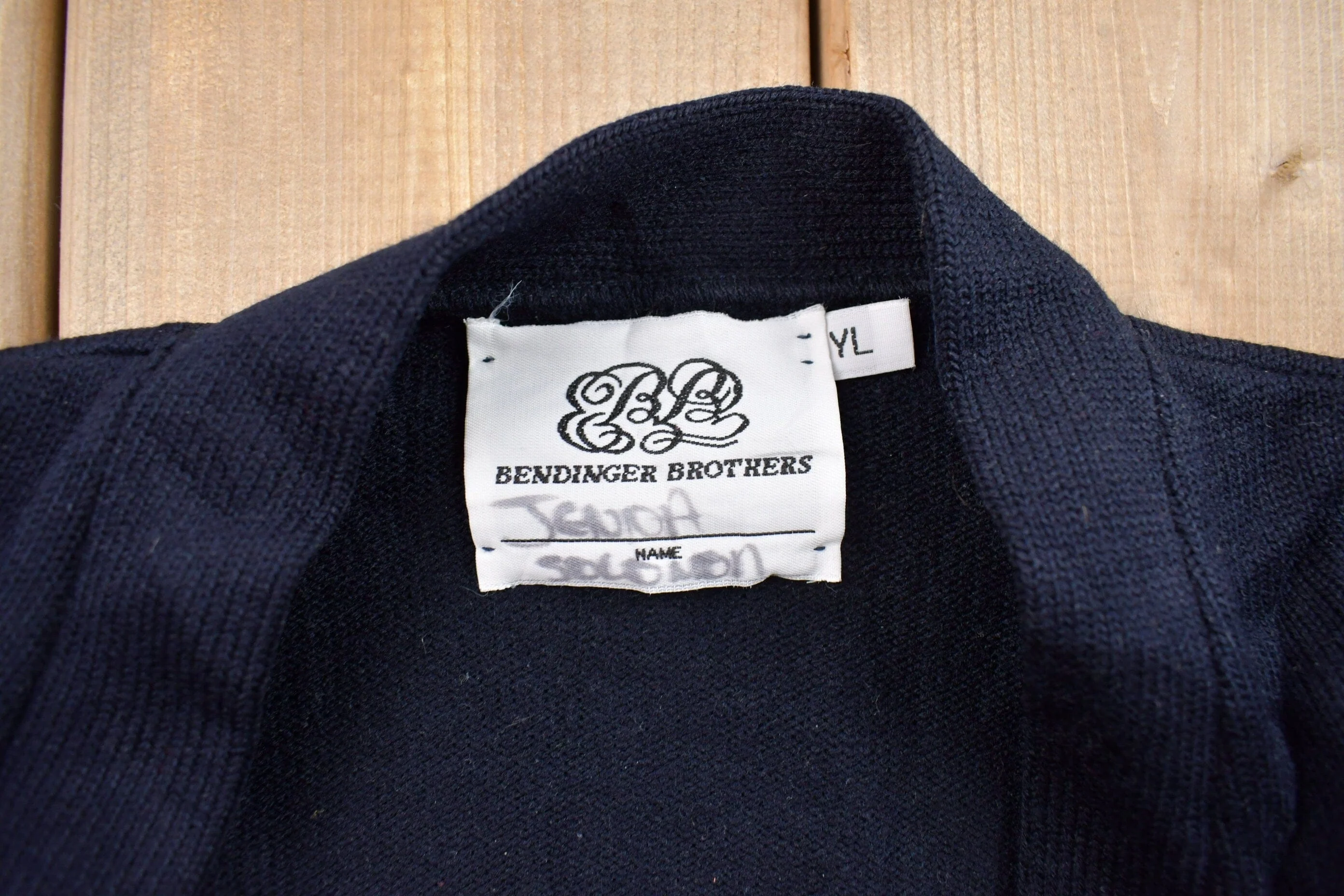 Vintage 1990s Bendinger Brothers Bay View Knitted Cardigan Sweater Youth Large - Image 3
