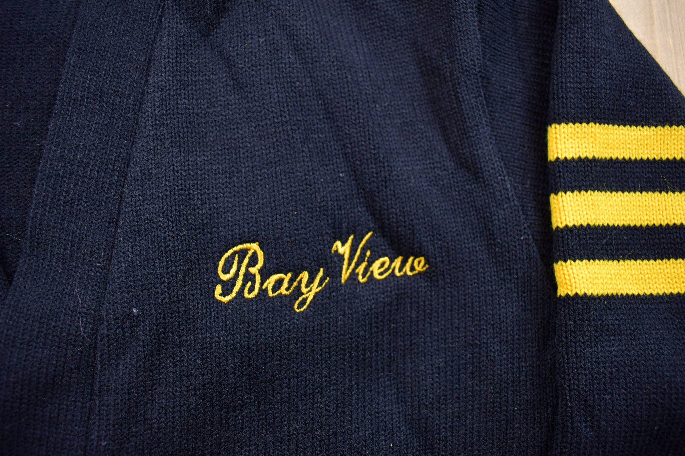 Vintage 1990s Bendinger Brothers Bay View Knitted Cardigan Sweater Youth Large - Image 4