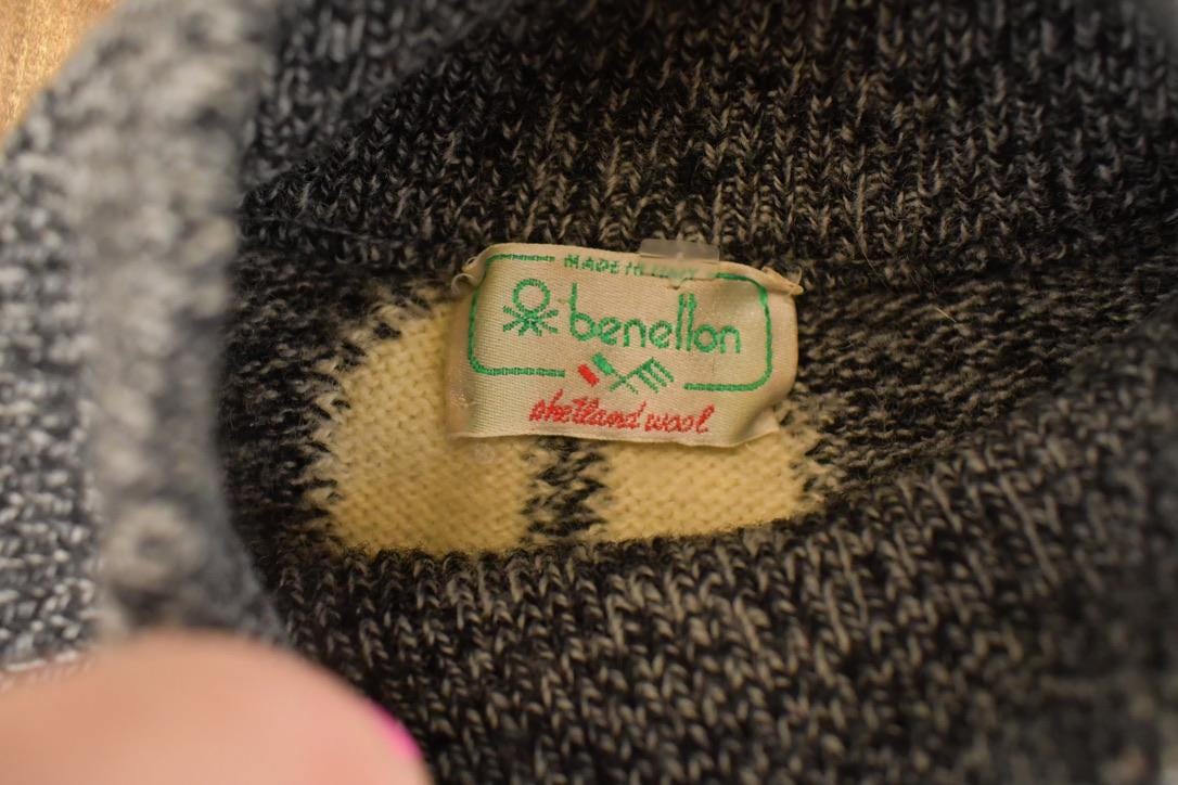 Vintage 1990s Benetton S Knit Sweater Women's L - Image 4