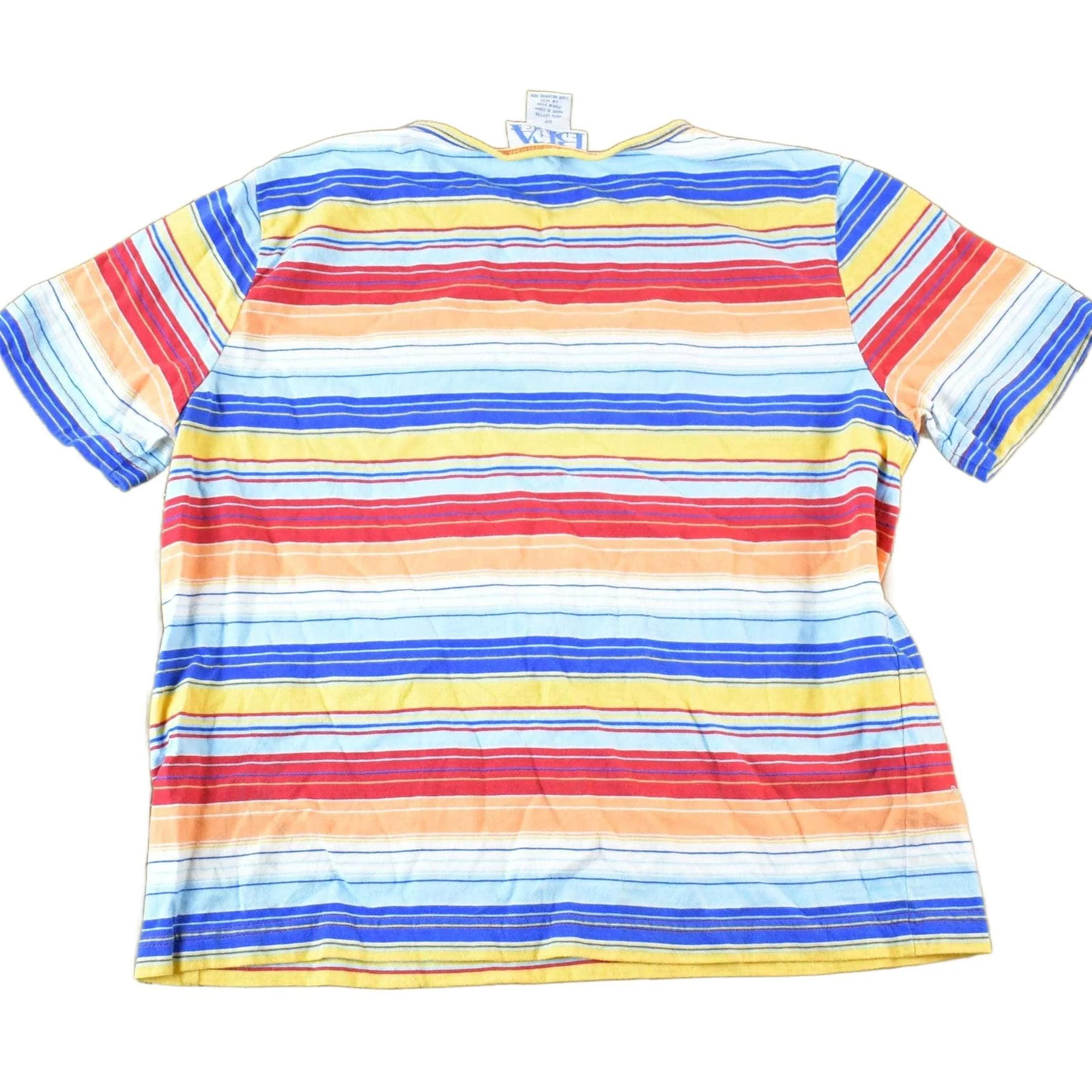 Vintage 1990s BFA Classics Souvenir Striped T-Shirt Women's S - Image 2