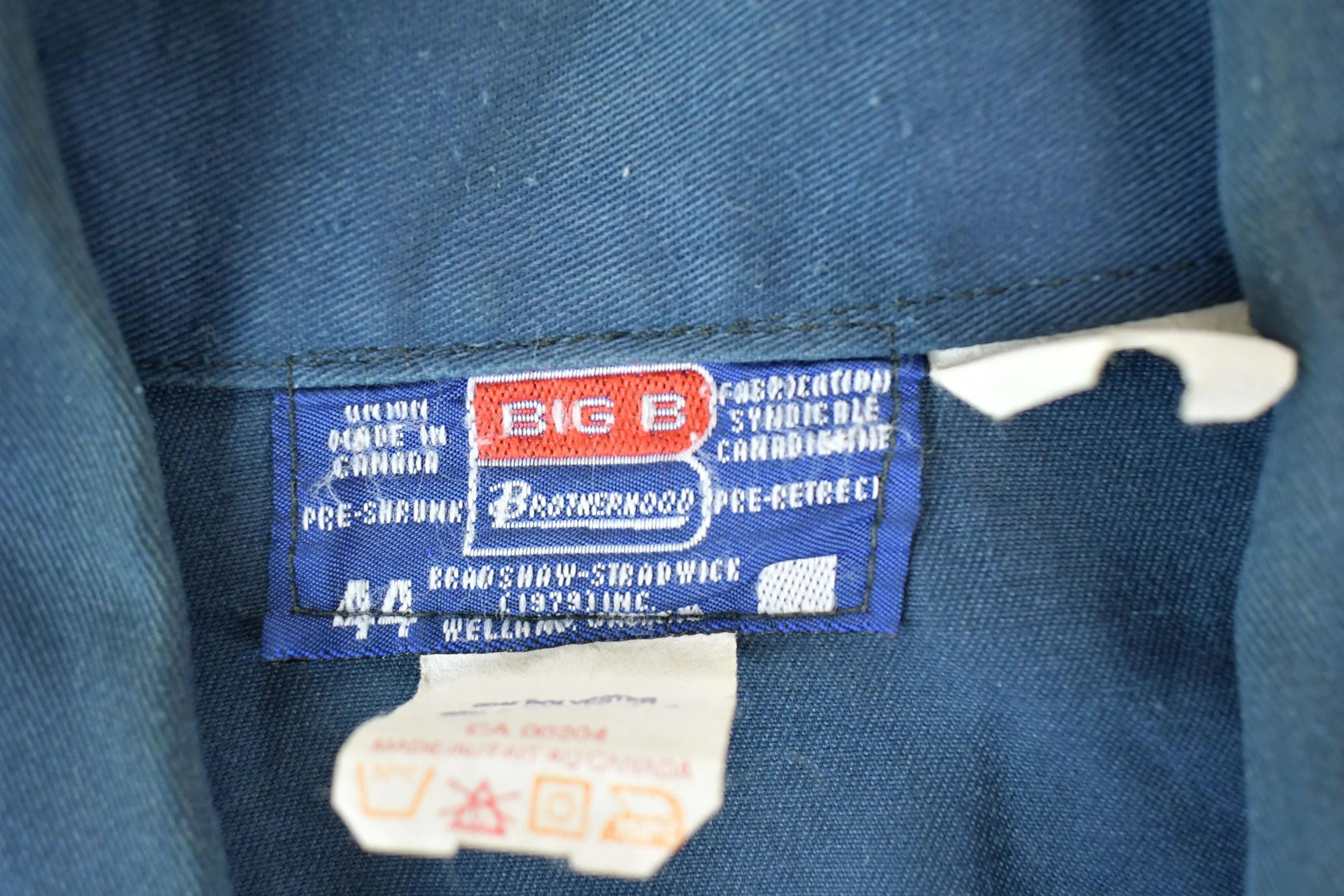 Vintage 1990s Big B Brotherhood Union Made Workwear Jacket Mens L - Image 3