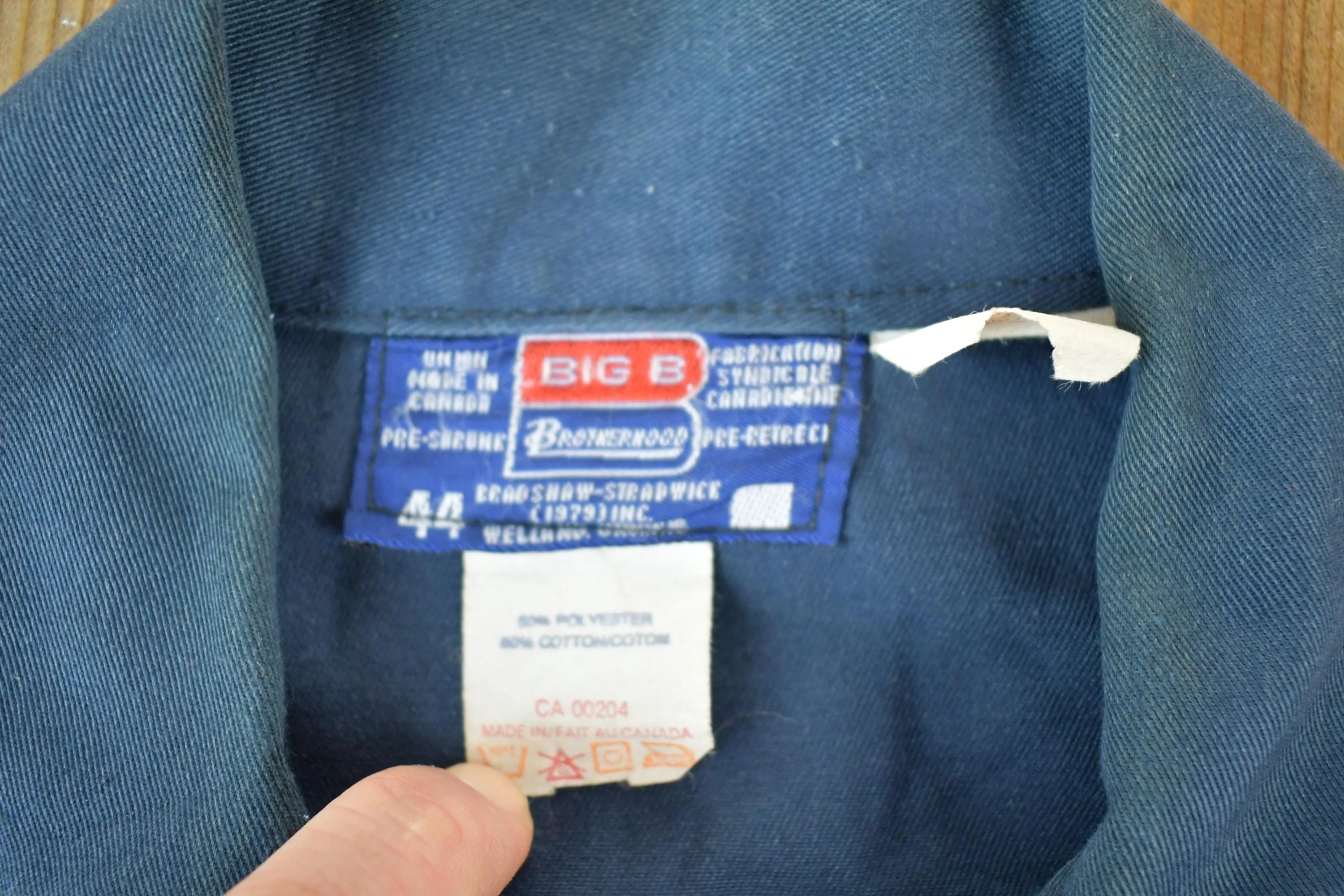 Vintage 1990s Big B Brotherhood Union Made Workwear Jacket Mens L - Image 4