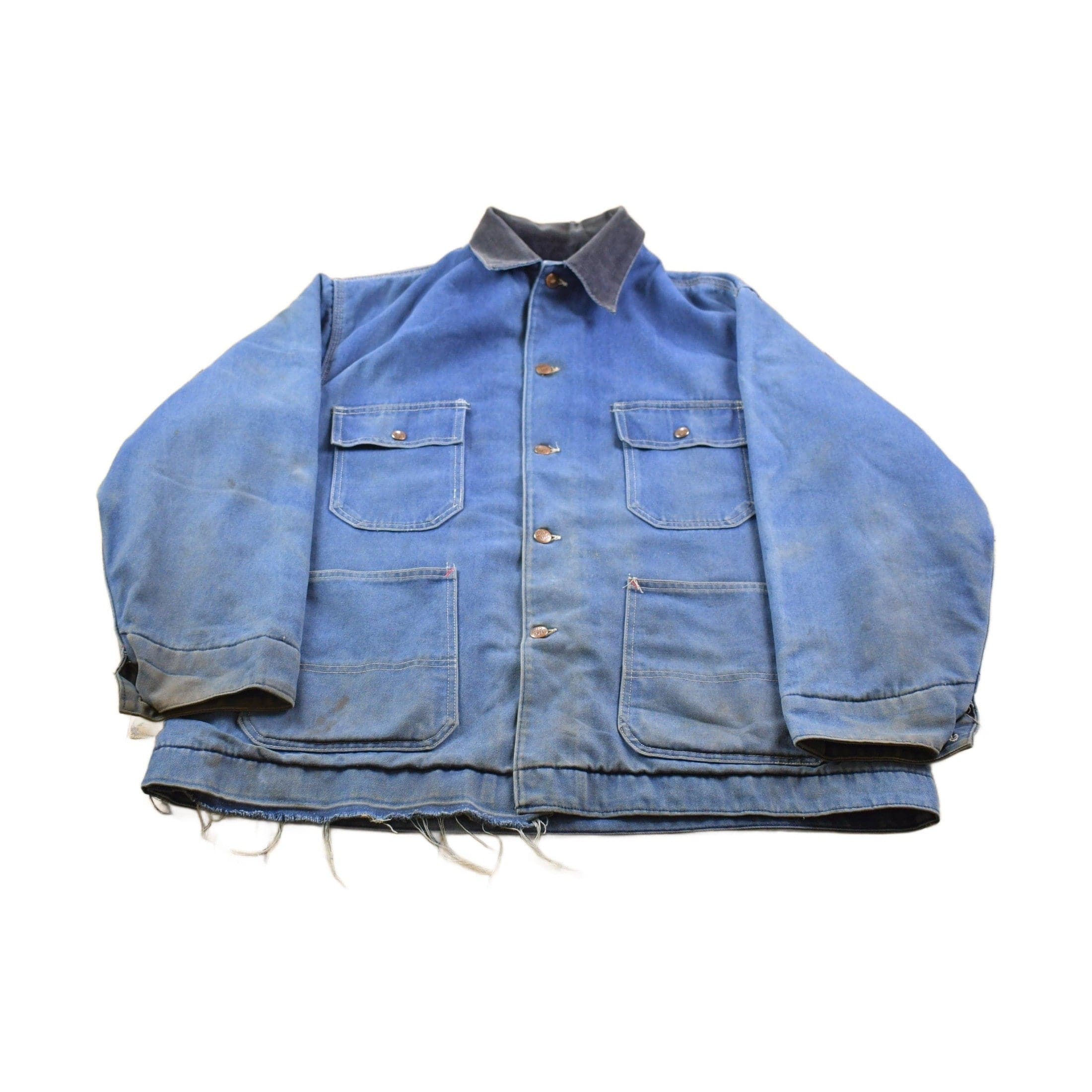 Vintage 1990s Big Mac Made In USA Collared Denim Chore Coat Men's XL
