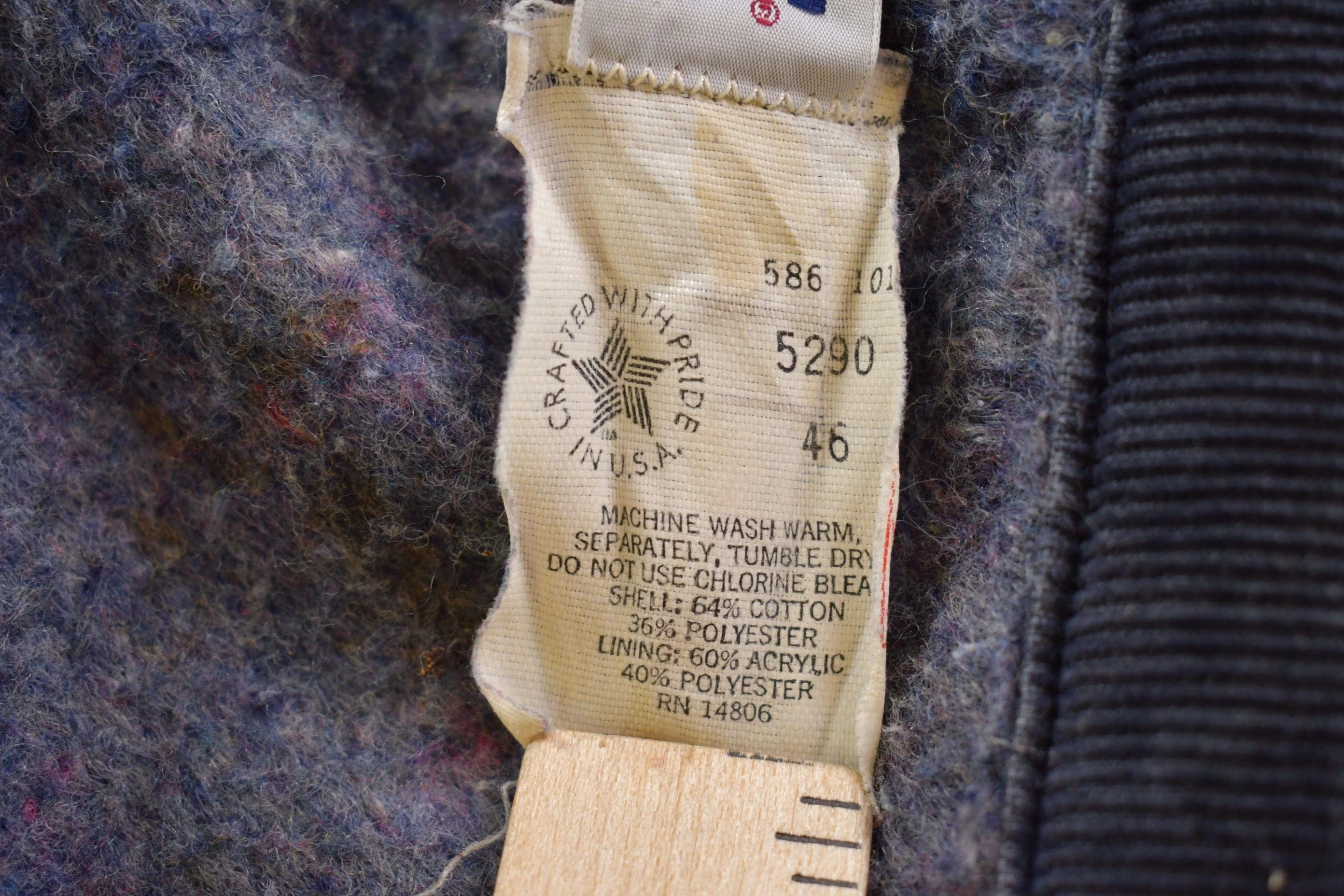 Vintage 1990s Big Mac Made In USA Collared Denim Chore Coat Men's XL - Image 5