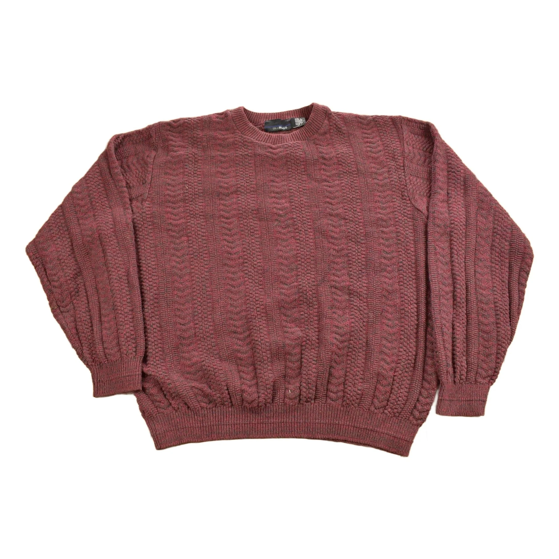 Vintage 1990s Bill Blass Knitted Striped Crewneck Sweater Men's Large