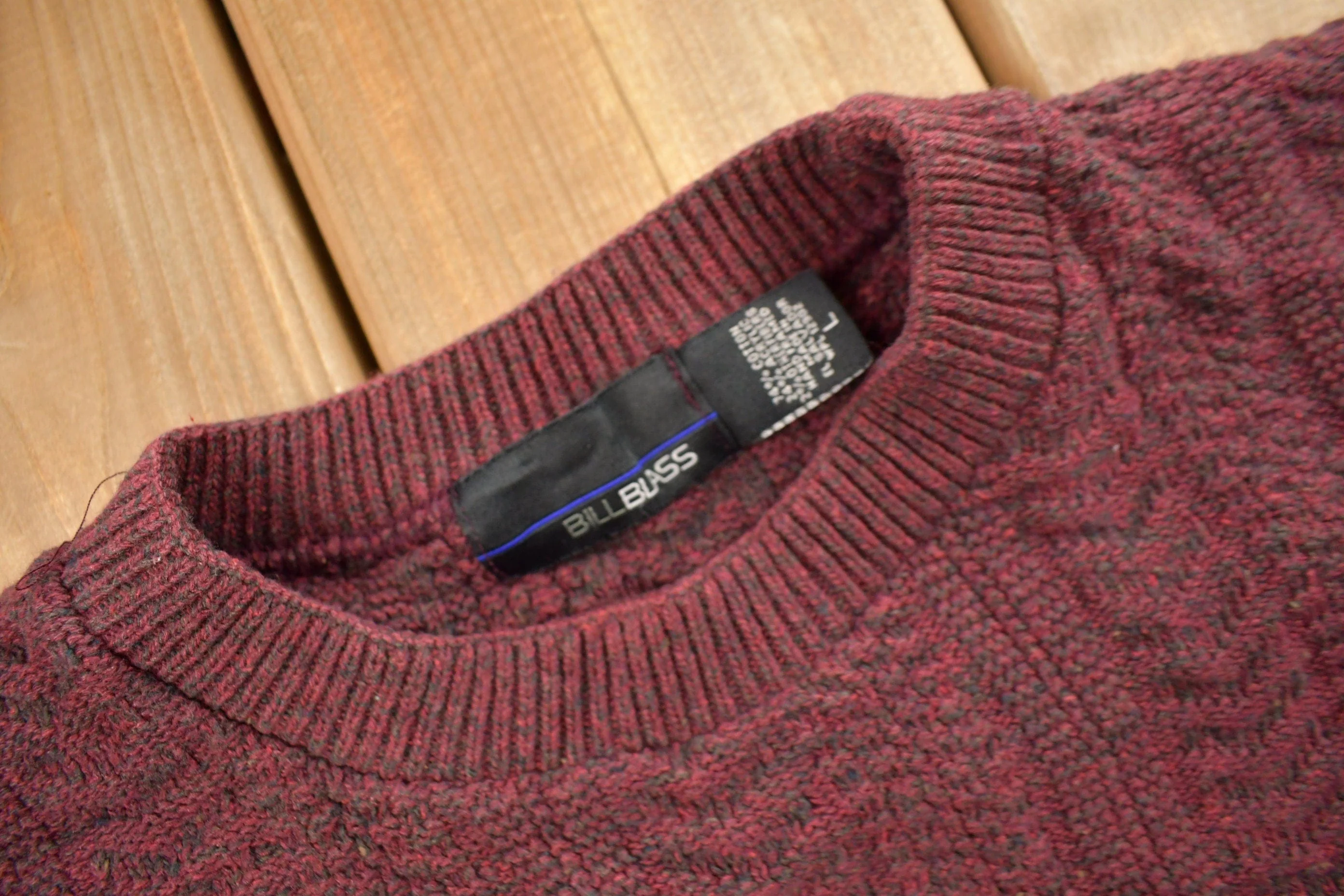 Vintage 1990s Bill Blass Knitted Striped Crewneck Sweater Men's Large - Image 4